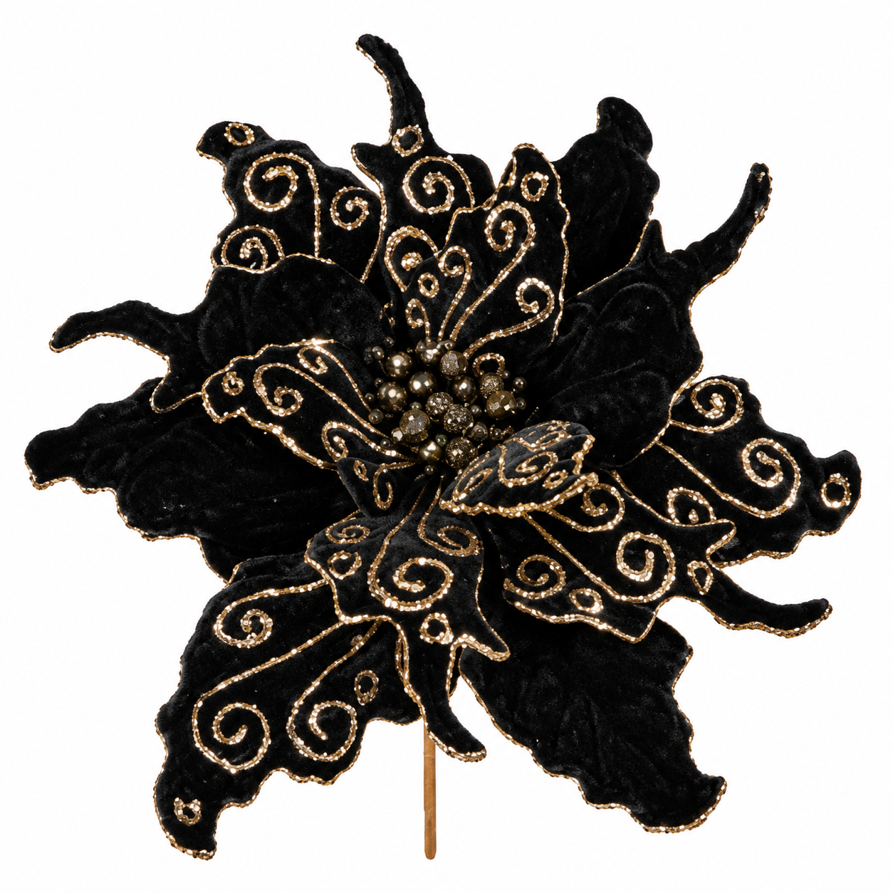 Pick de Nochebuena Negro con Detalles Brillantes – Galerías el Triunfo