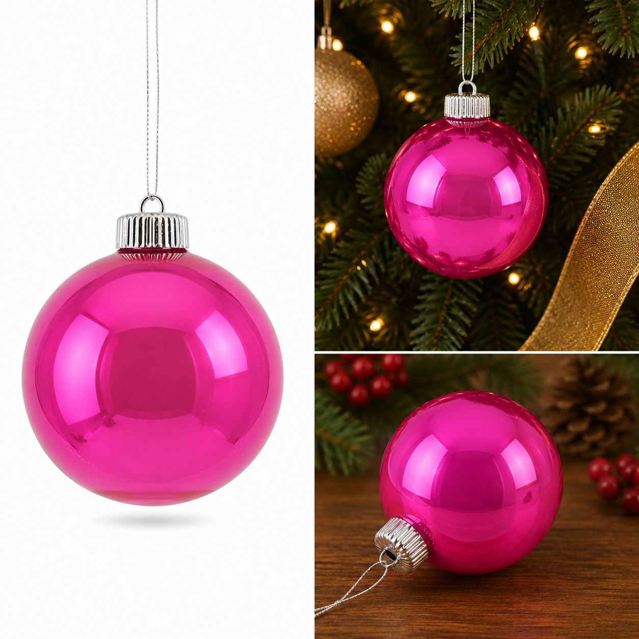 Esfera Navideña Fucsia Pop - Galerías el Triunfo