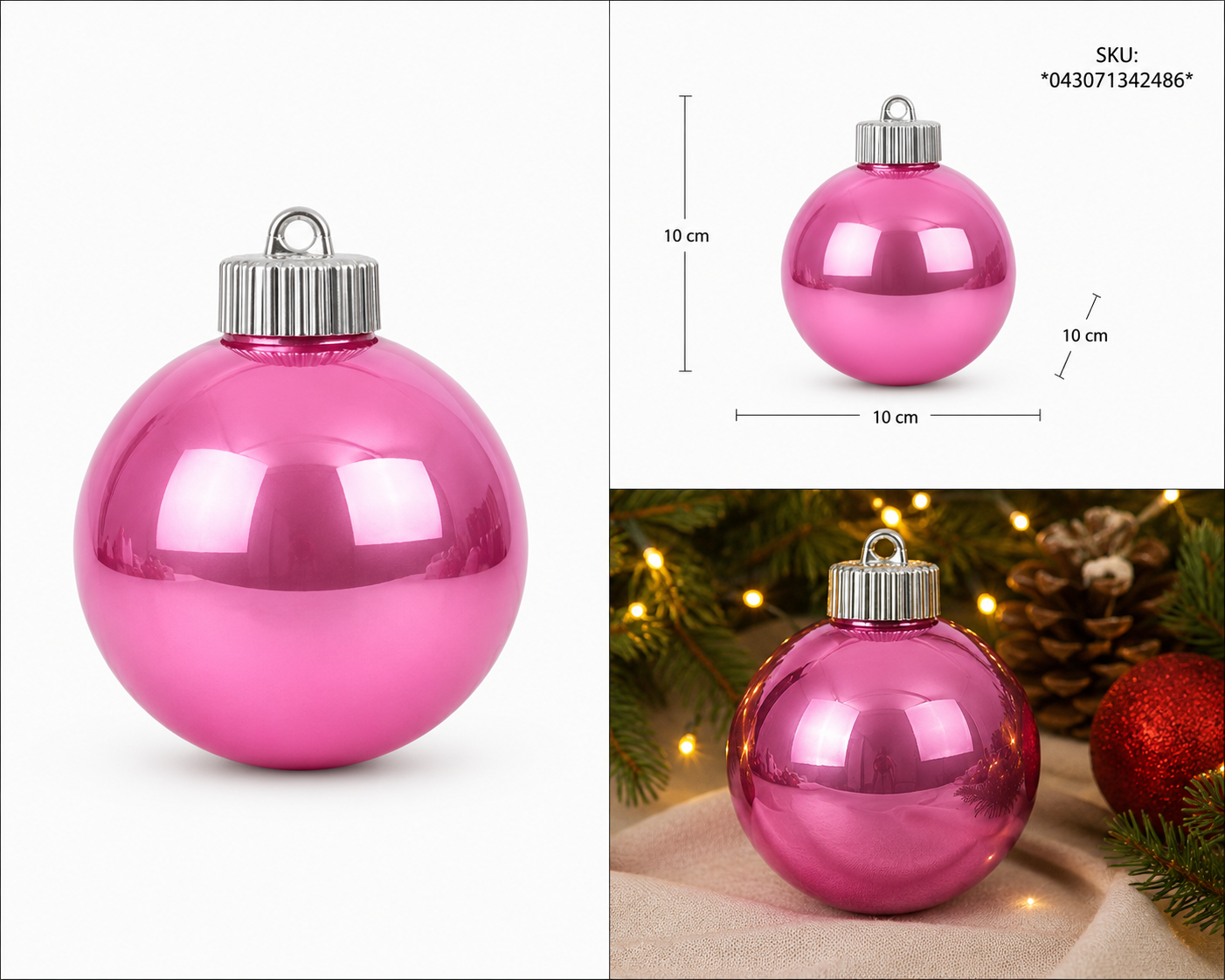 Esfera Navideña Rosa Tornasol Pop – Galerías el Triunfo