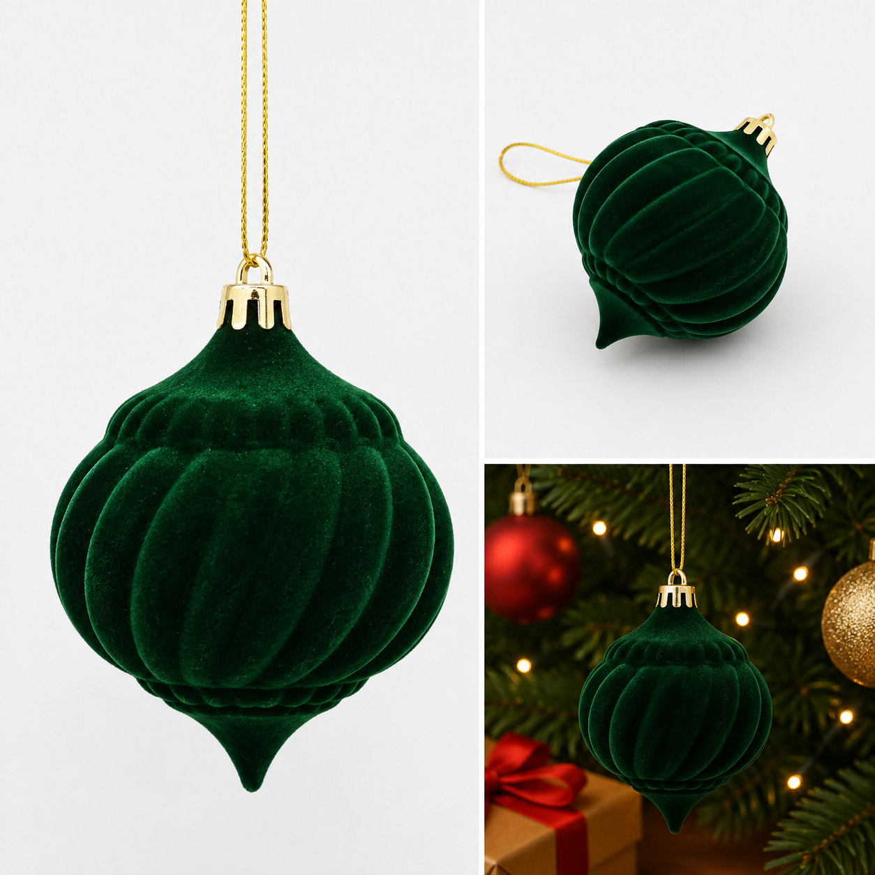 Esfera Navideña Trompo Verde Esmeralda - Galerías el Triunfo