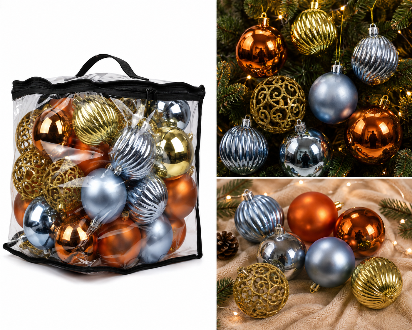 Set de 46 Esferas Navideñas Colección Estelar – Galerías el Triunfo