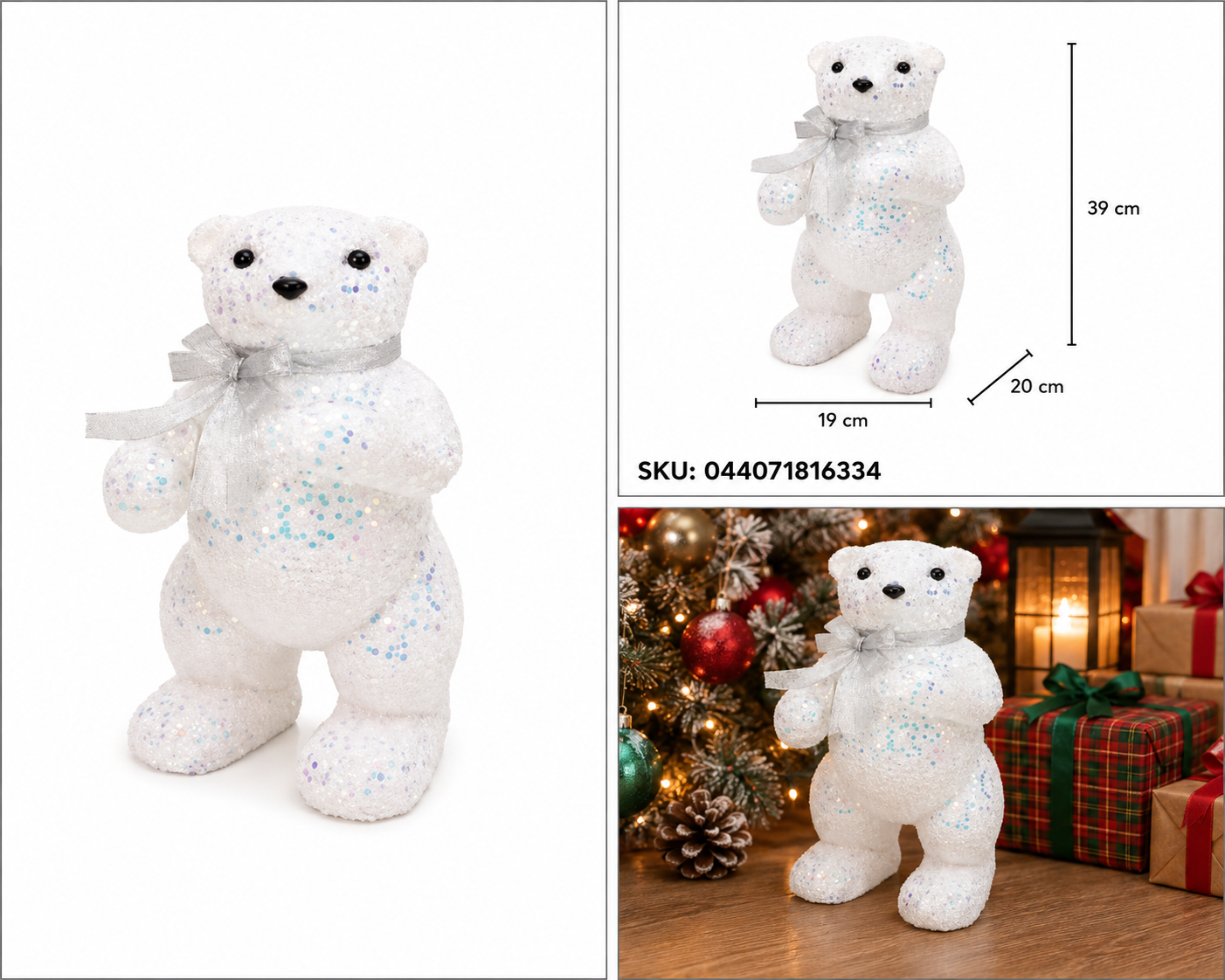 Oso Polar Blanco Escarchado Iridiscente – Galerías el Triunfo