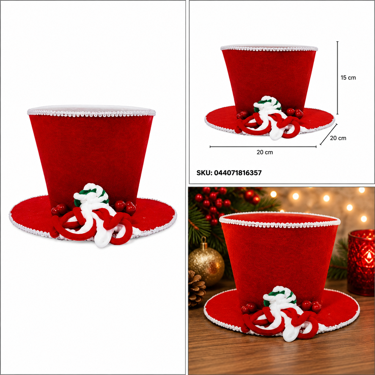 Sombrero de Terciopelo Rojo con Chenilles – Galerías el Triunfo