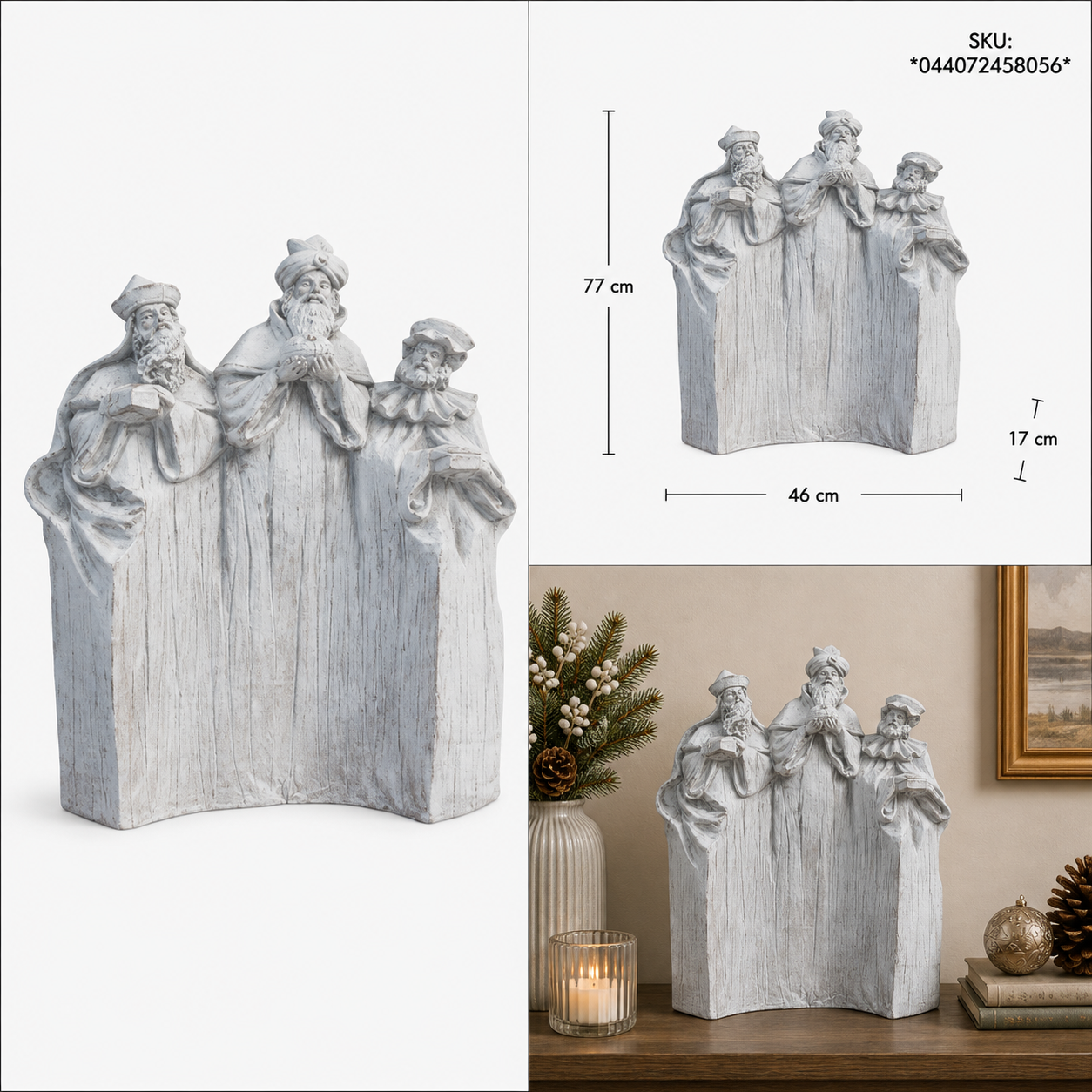 Reyes Magos en Relieve con Acabado Piedra – Galerías el Triunfo
