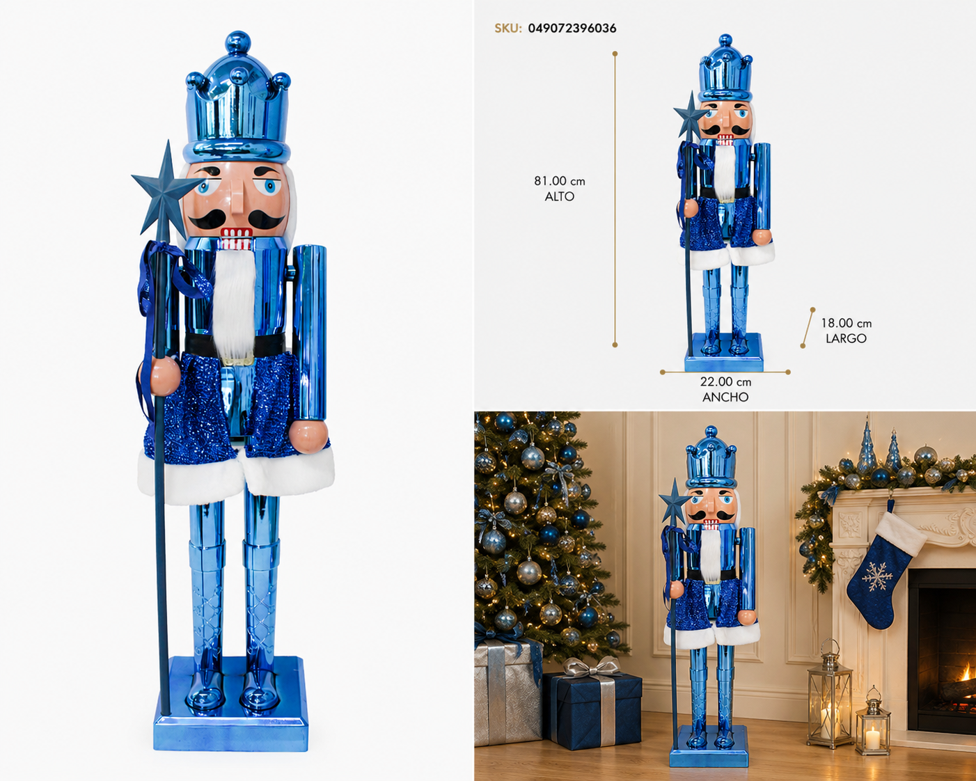 Cascanueces Rey Azul Rey - Galerías el Triunfo