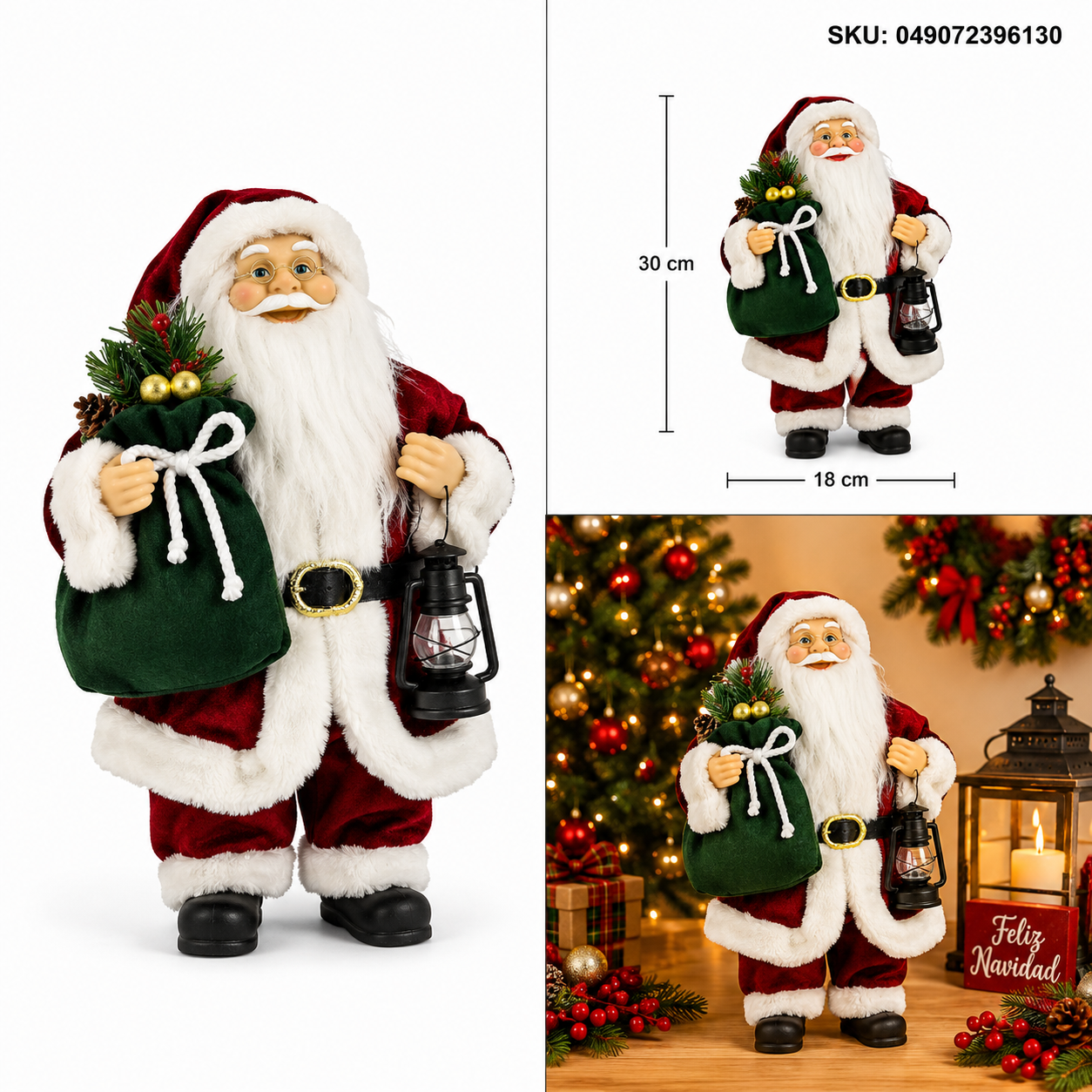 Santa Claus con Traje Tradicional y Saco Verde – Galerías el Triunfo