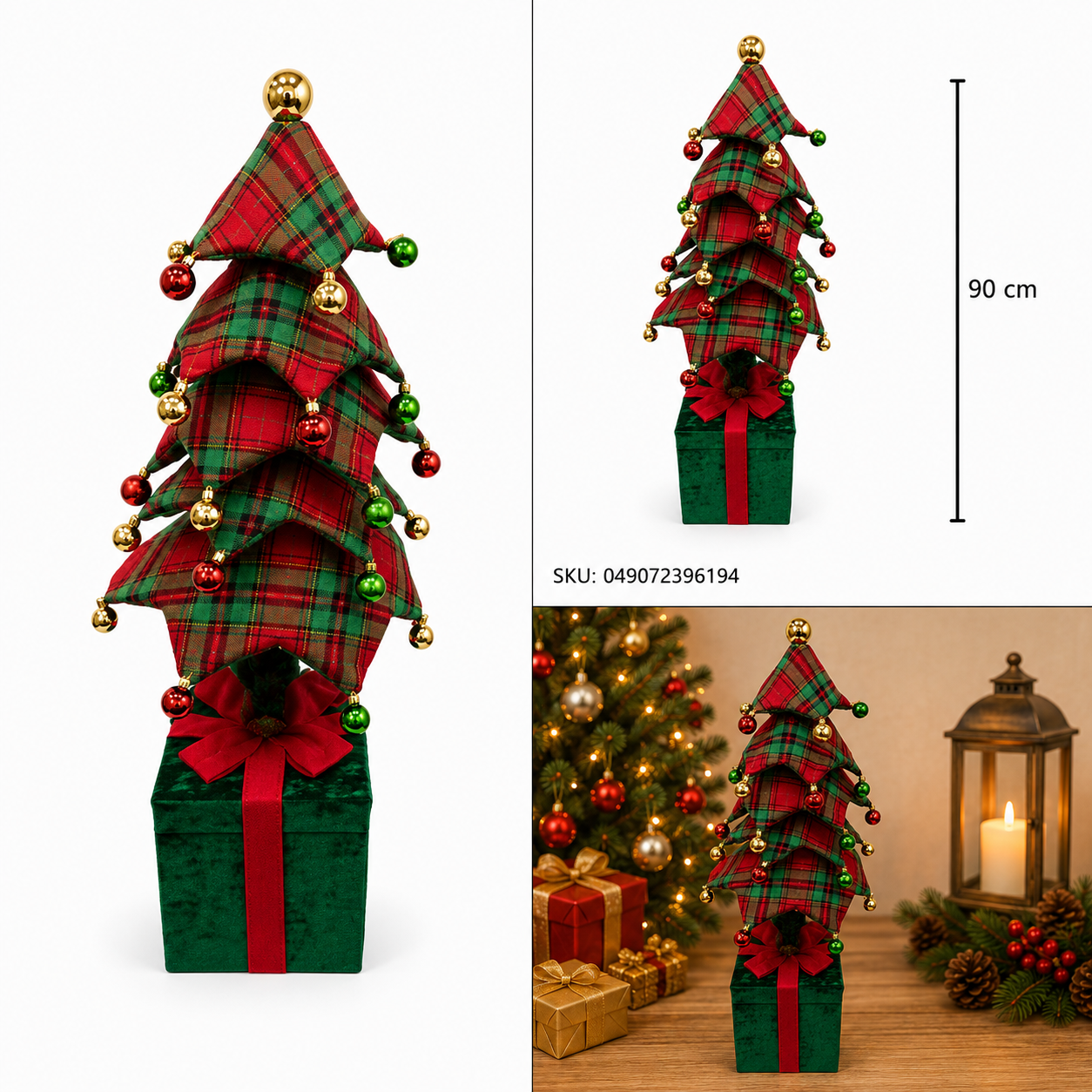 Pino Navideño Escocés Plegable con Luces LED – Galerías el Triunfo