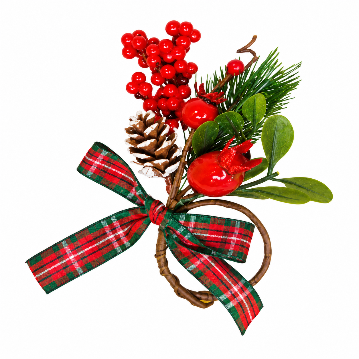 Servilletero Navideño con Bayas Rojas – Galerías el Triunfo