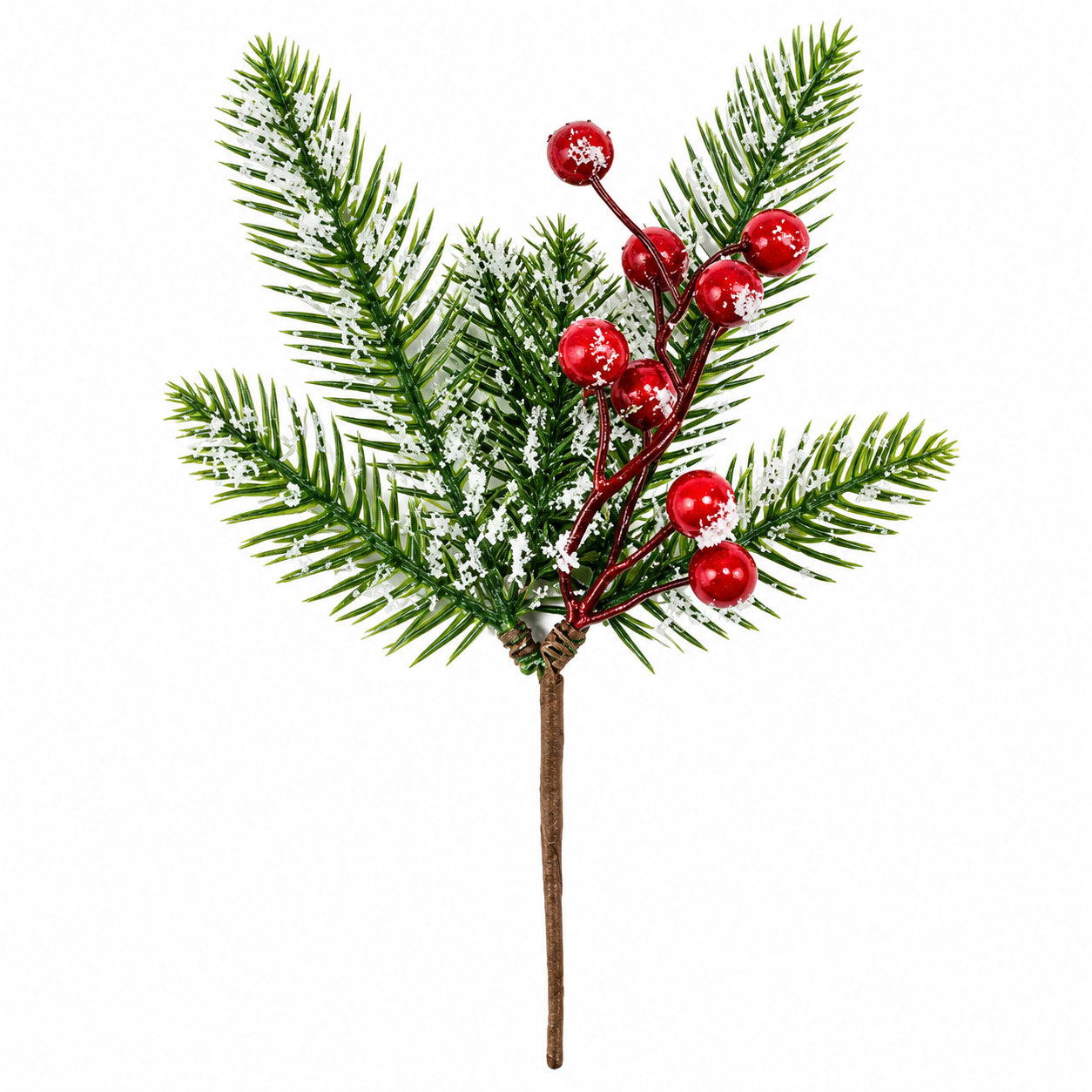 Pick de Pino Nevado con Bayas Rojas – Galerías el Triunfo