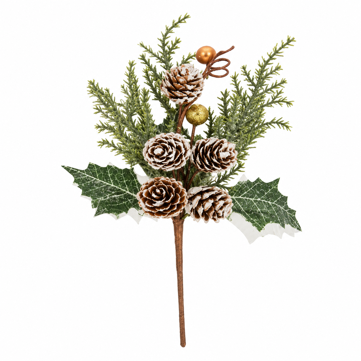 Pick Navideño de Piñas con Follaje Verde – Galerías el Triunfo