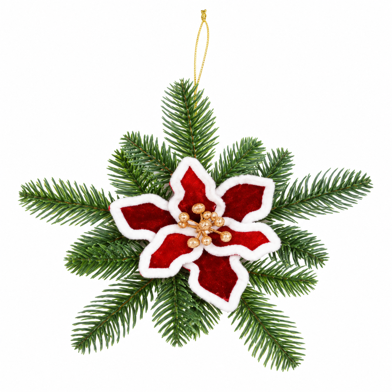 Colgante Navideño de Nochebuena con Follaje – Galerías el Triunfo