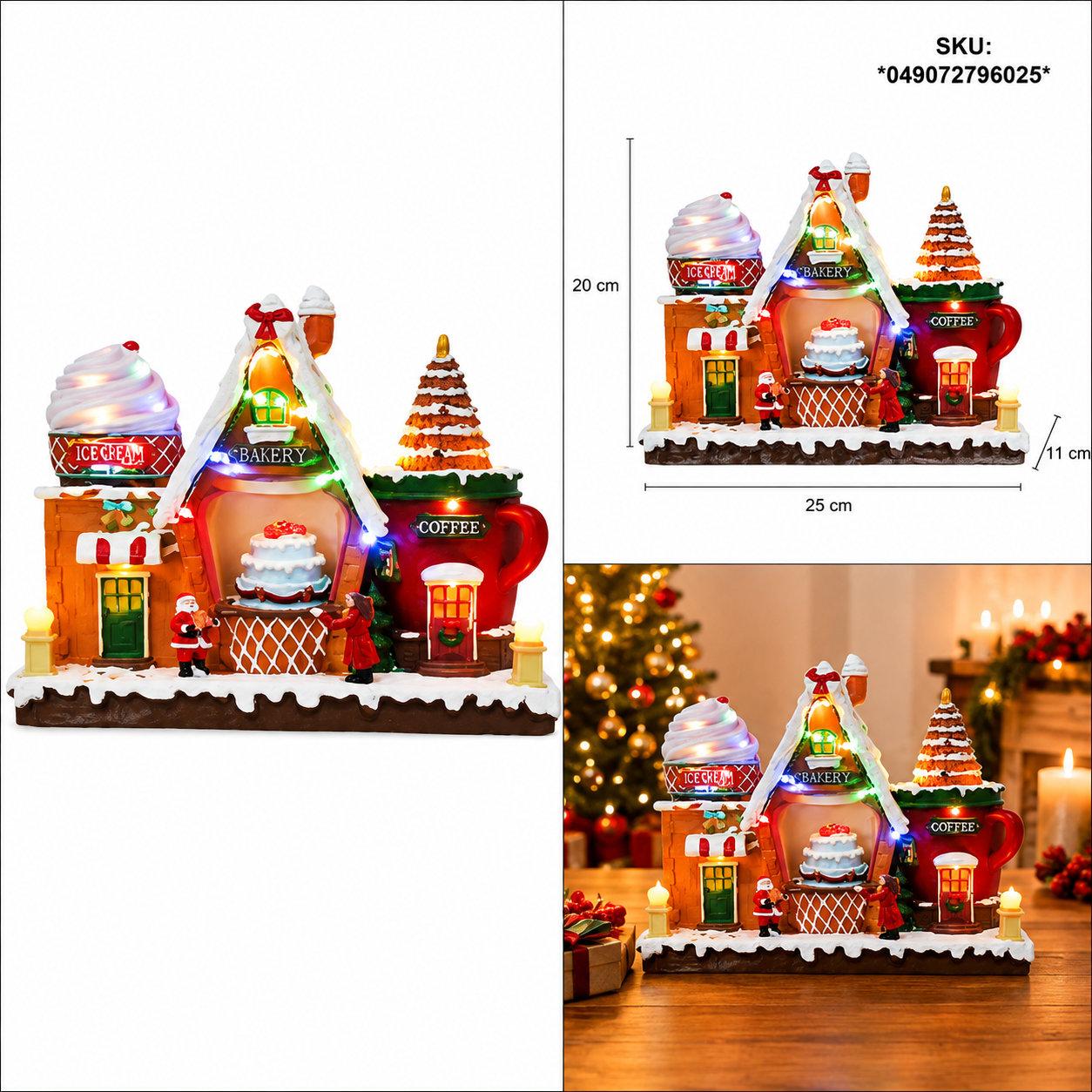 Repostería Musical con Santa en Movimiento y Luz LED – Galerías el Triunfo