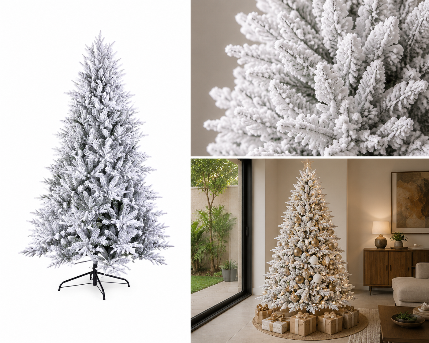 Árbol de Navidad con Efecto Nevado - Galerías el Triunfo