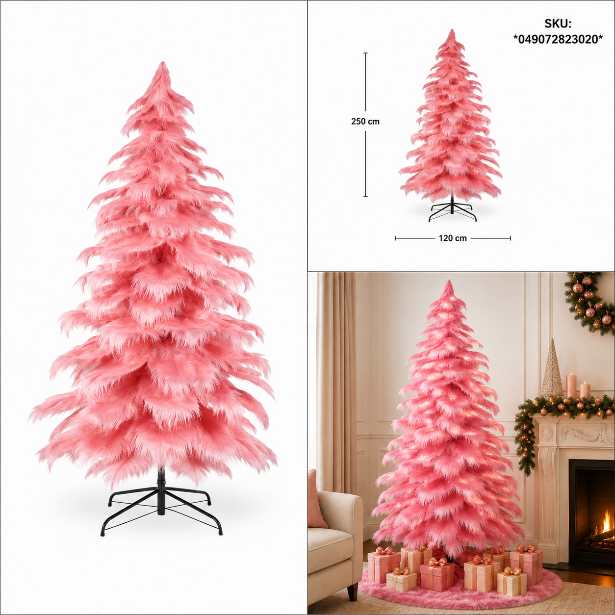 Árbol de Navidad “Rosa Glamour” – Galerías el Triunfo