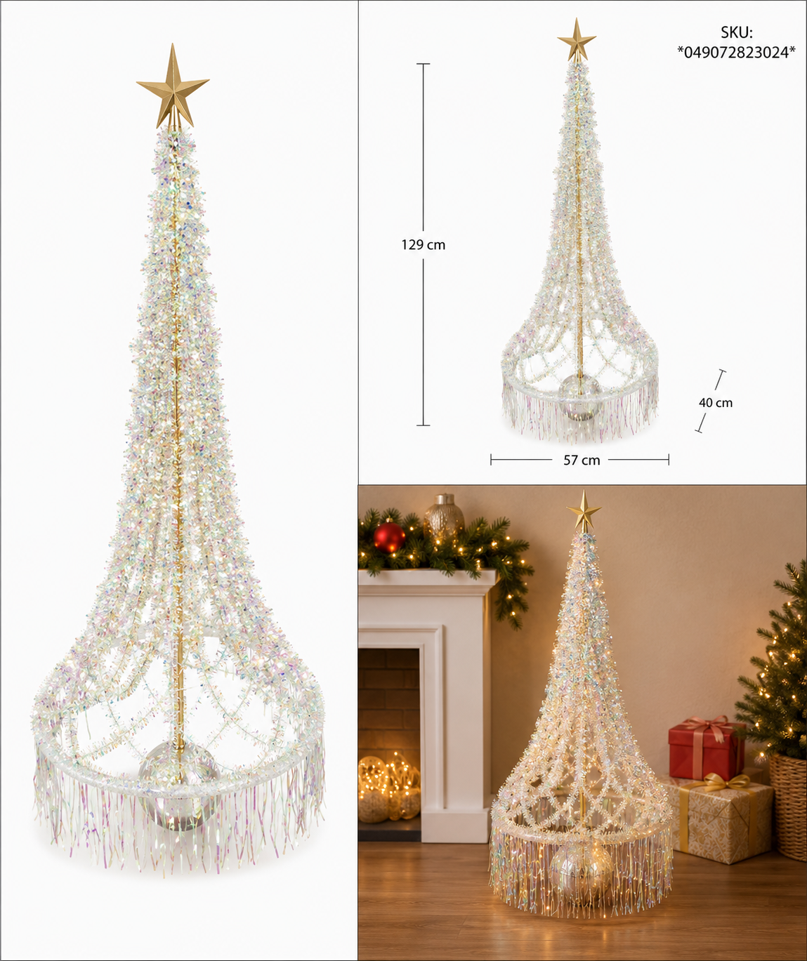 Árbol de Navidad “Silueta Cristalina” – Galerías el Triunfo