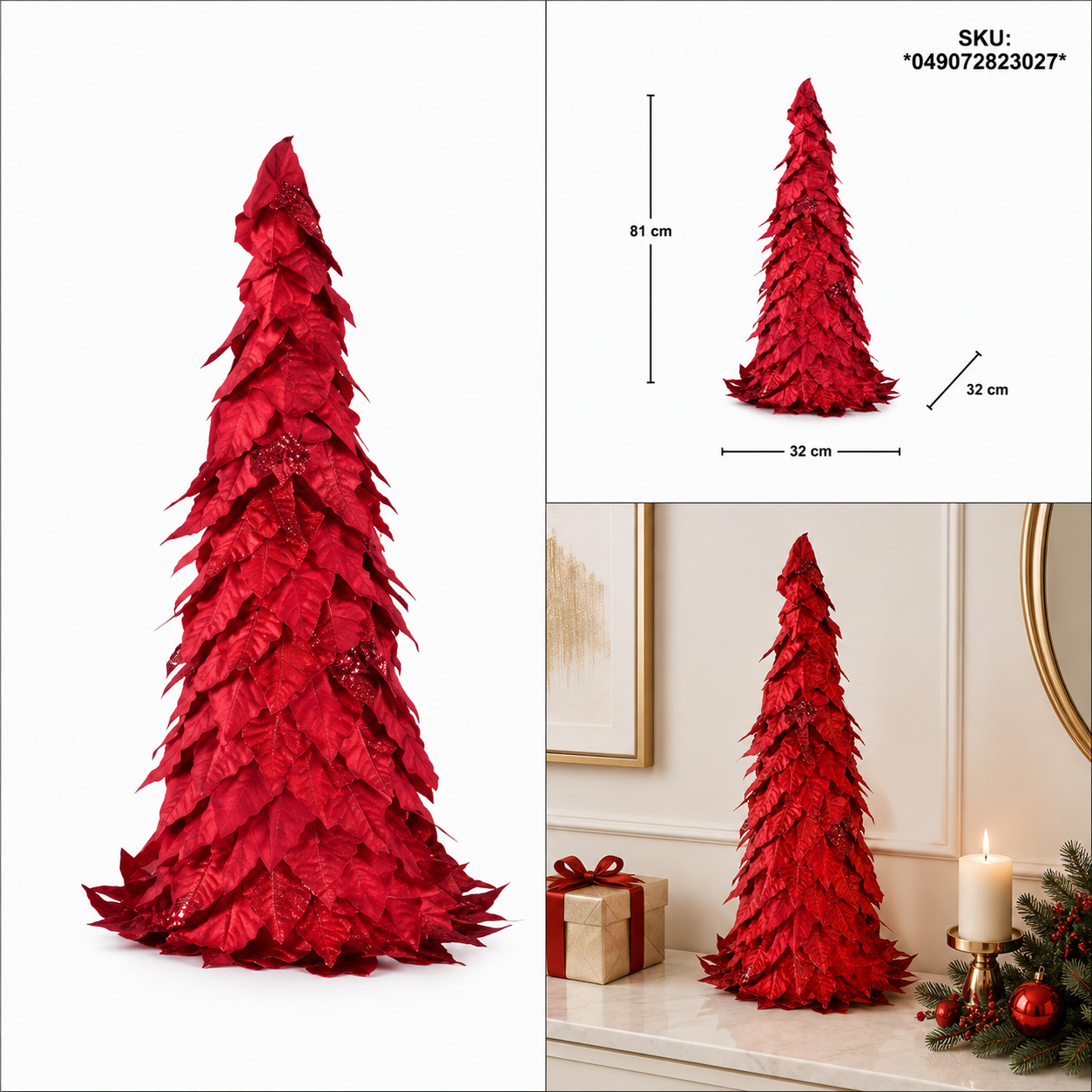 Árbol de Navidad “Escamas Carmesí” – Galerías el Triunfo