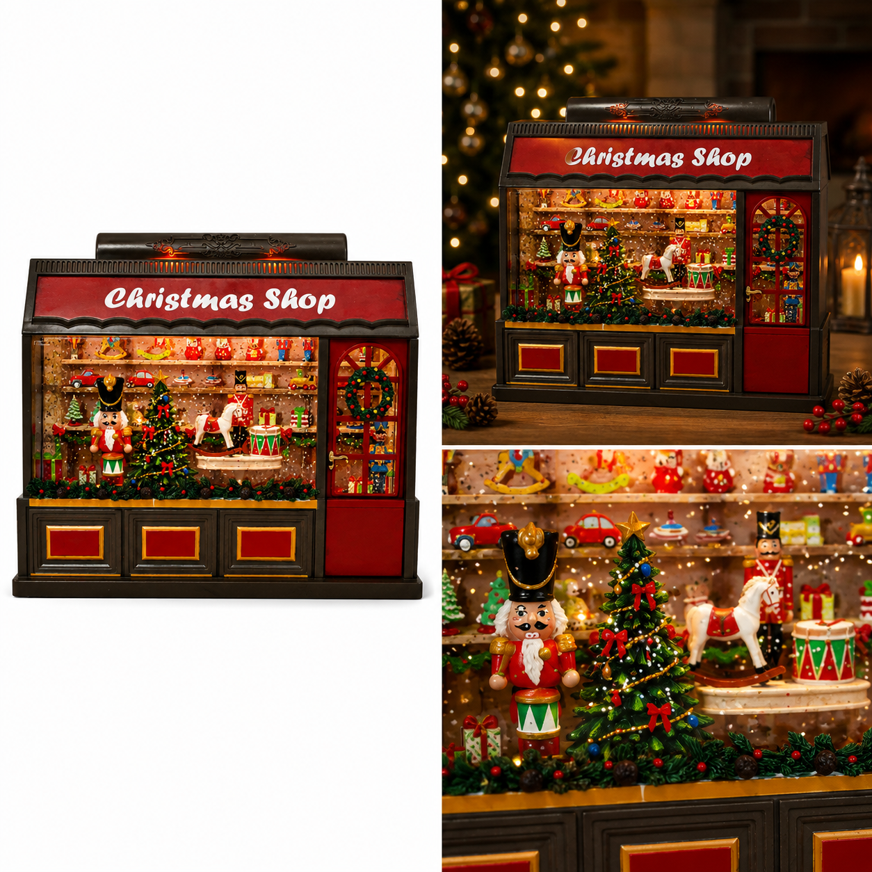 Tienda Navideña Musical con Luz LED - Galerías el Triunfo
