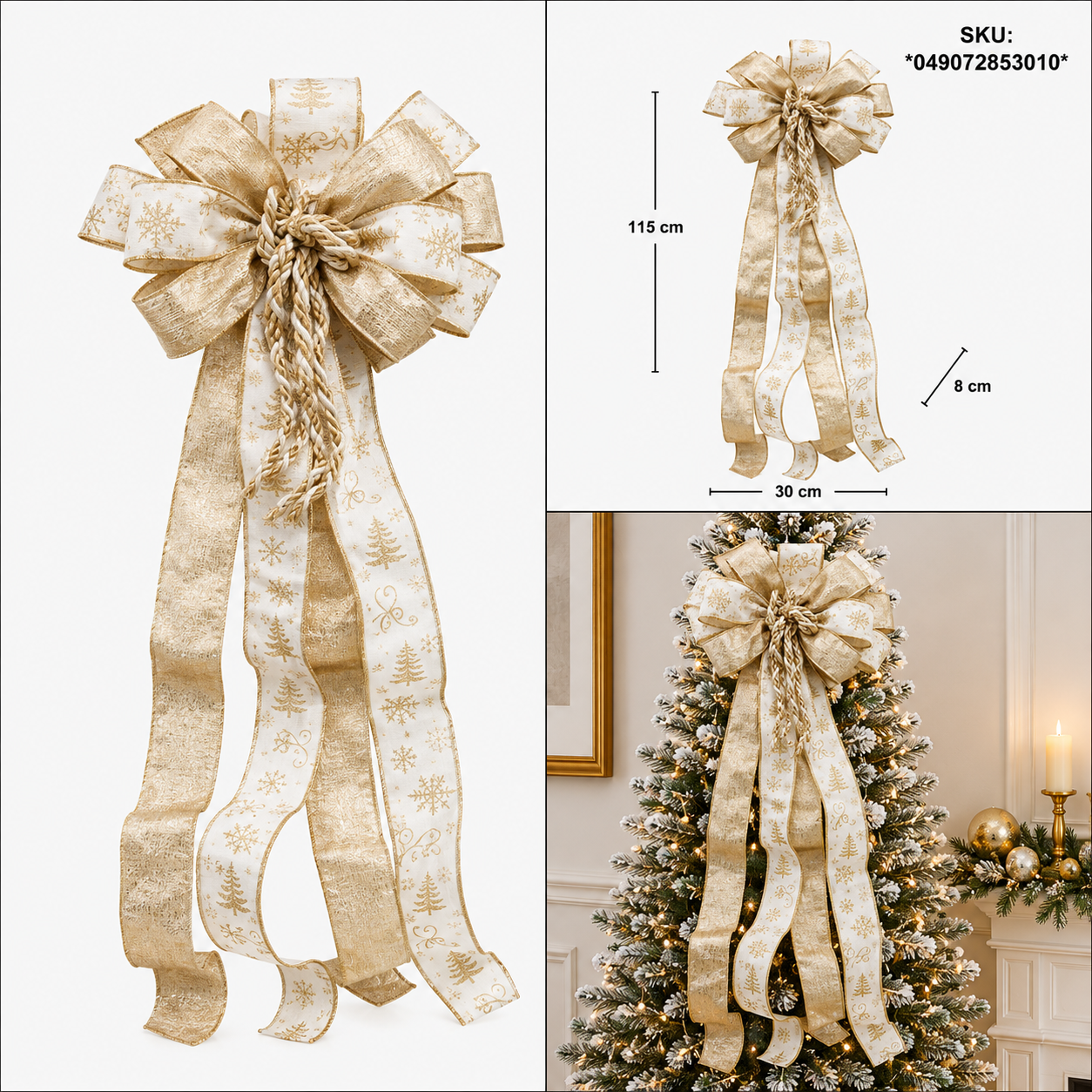 Moño Navideño Champagne Imperial – Galerías el Triunfo