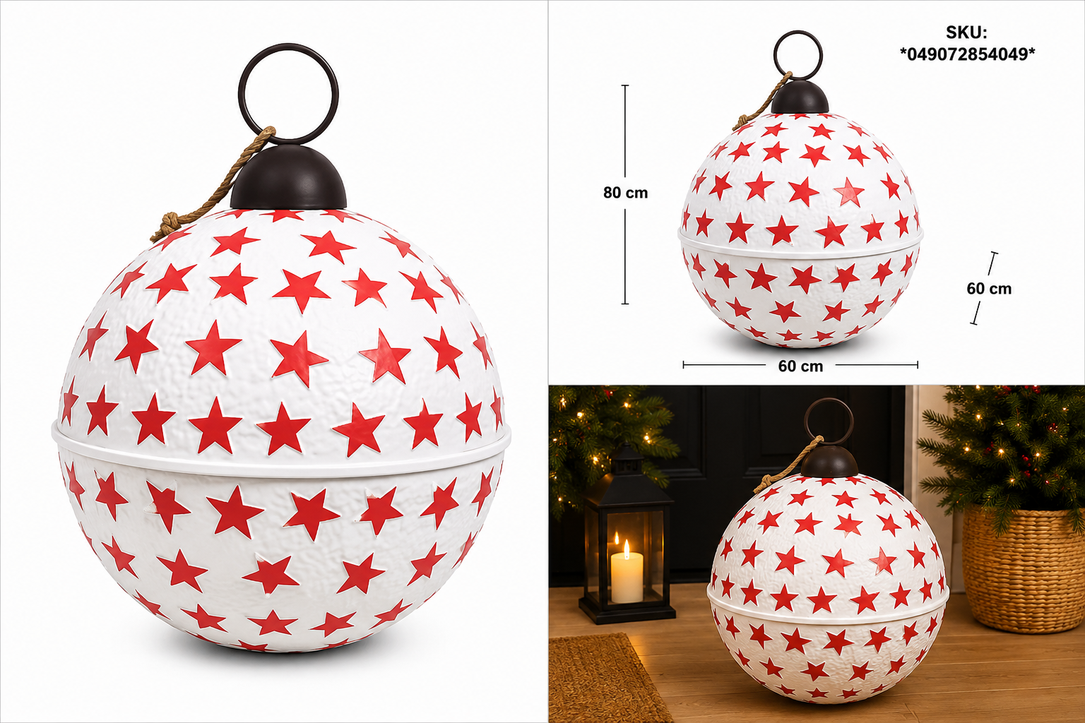 Cascabel Blanco con Estrellas Rojas – Galerías el Triunfo