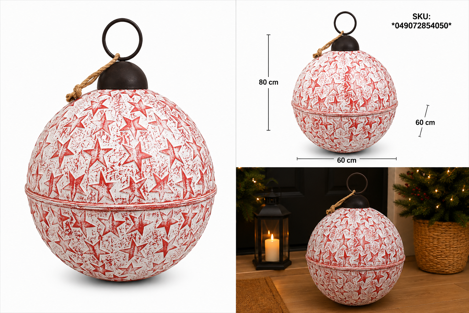 Cascabel Vintage Blanco con Estrellas Rojas – Galerías el Triunfo