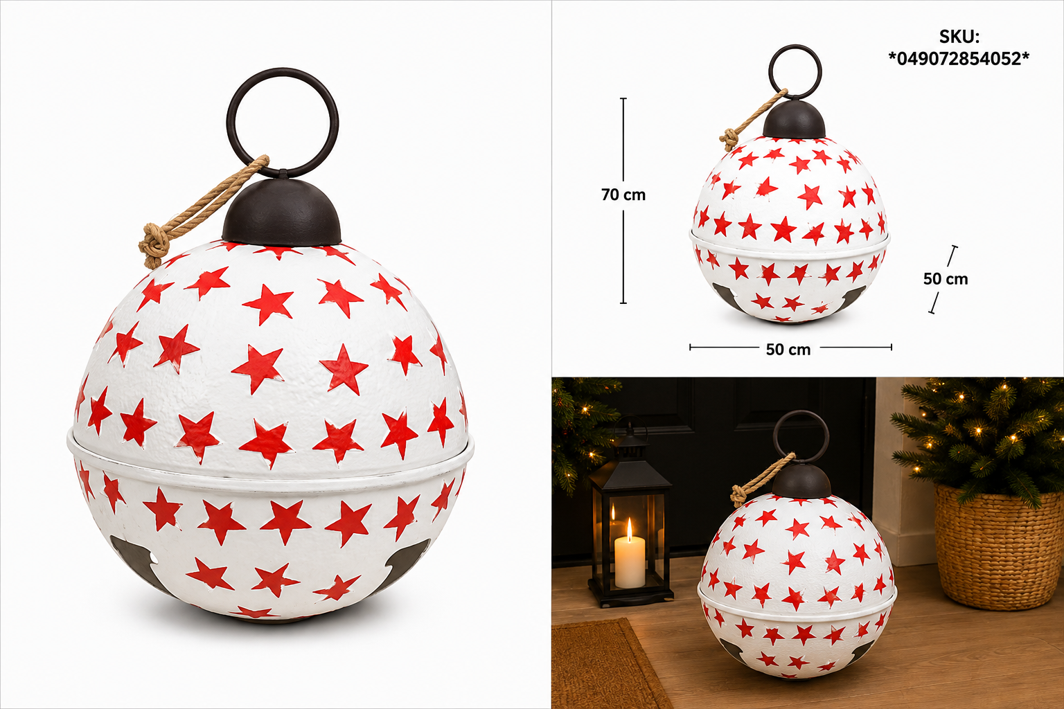 Cascabel Blanco con Estrellas Rojas – Galerías el Triunfo