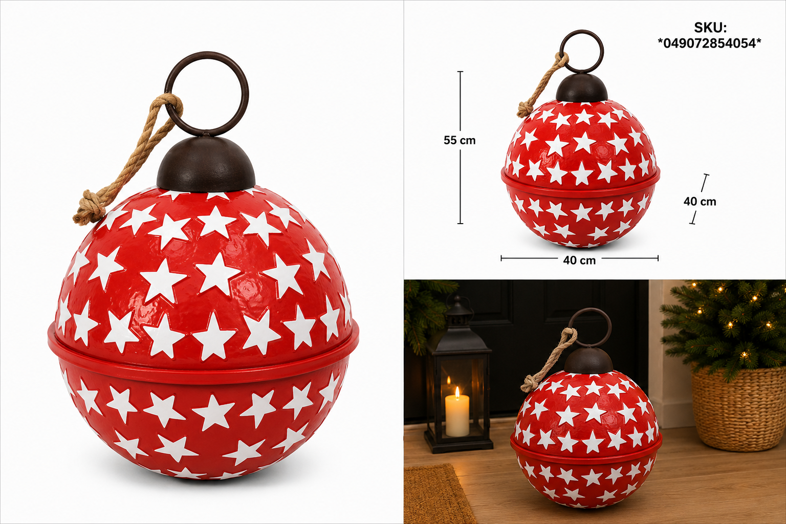 Cascabel Rojo con Estrellas Blancas – Galerías el Triunfo