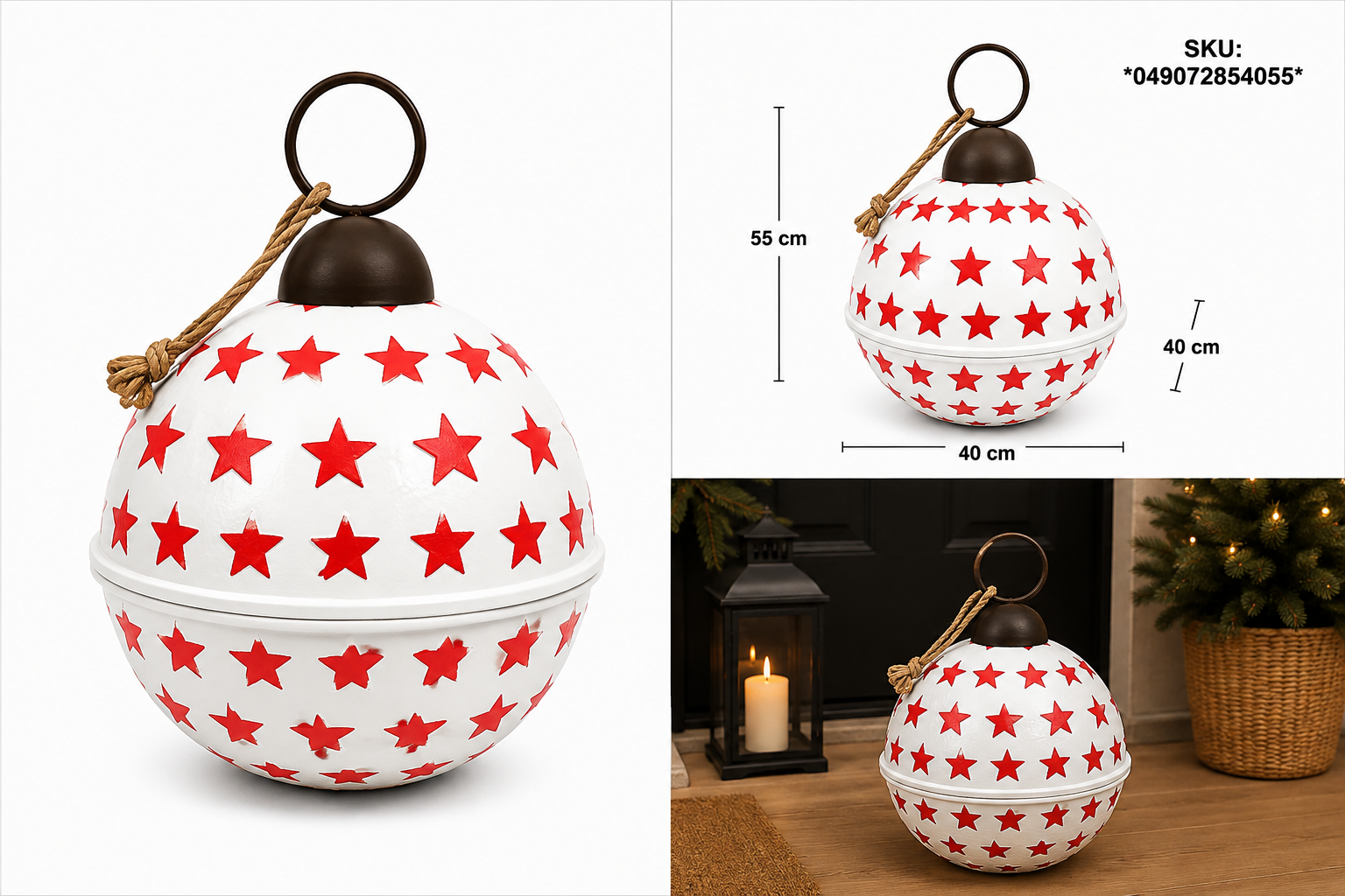 Cascabel Blanco con Estrellas Rojas – Galerías el Triunfo