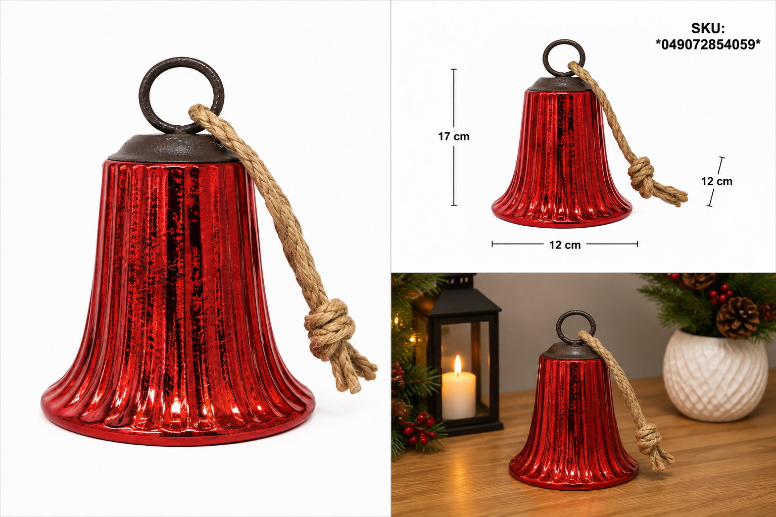 Campana Roja Acanalada Acabado Brillante – Galerías el Triunfo