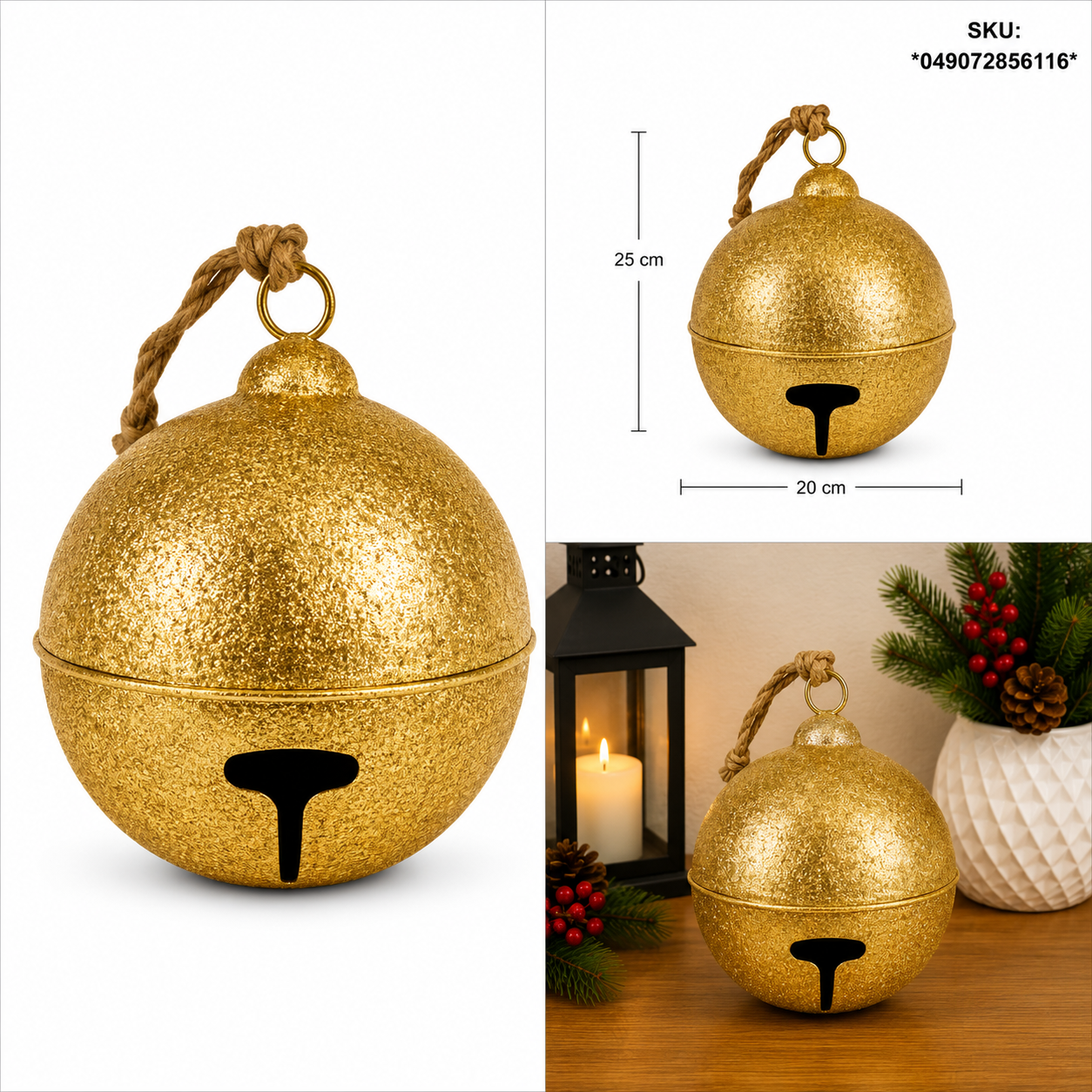 Cascabel Dorado Diamantado con Árbol Grabado – Galerías el Triunfo