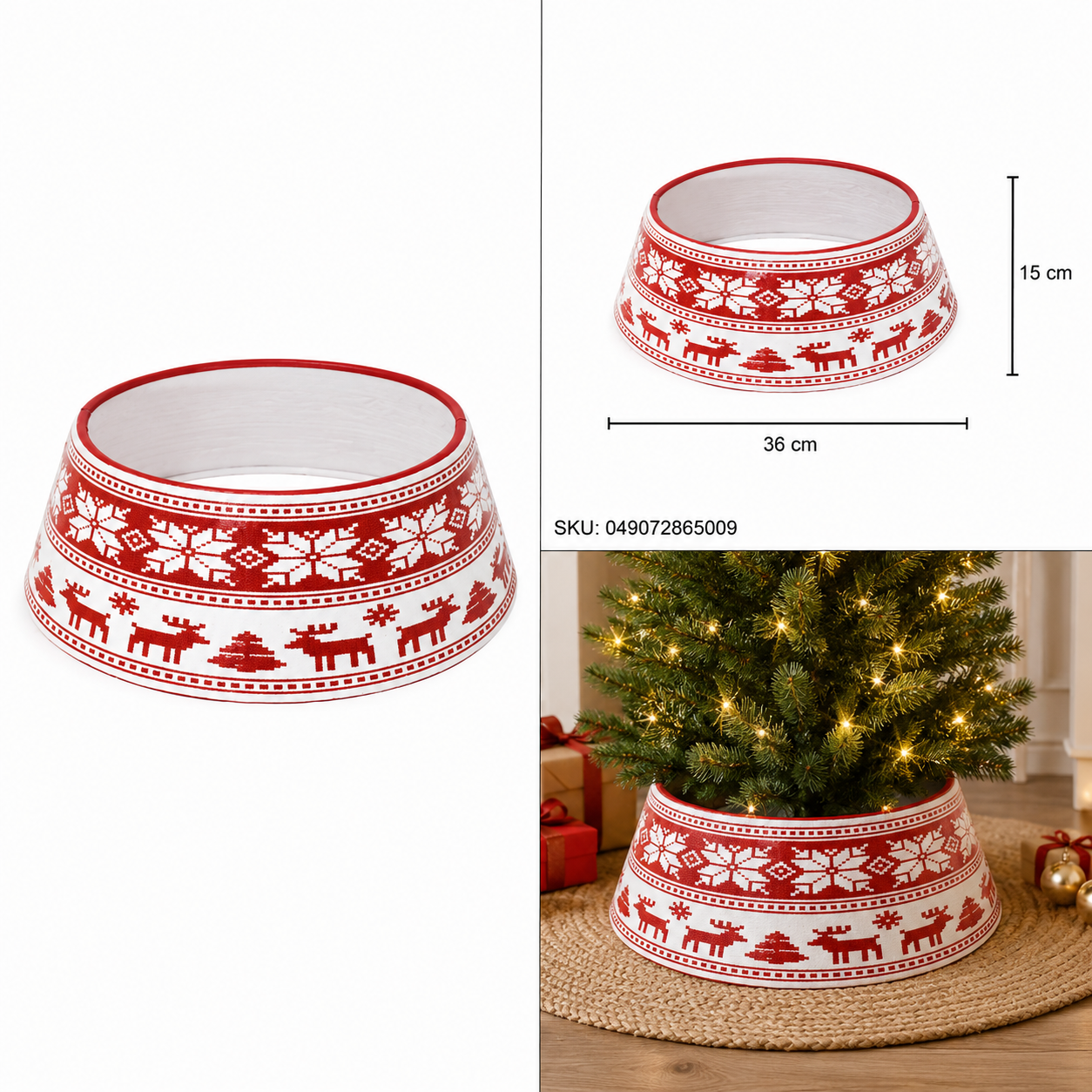 Falda para Árbol de Navidad Estilo Tejido Nórdico – Galerías el Triunfo