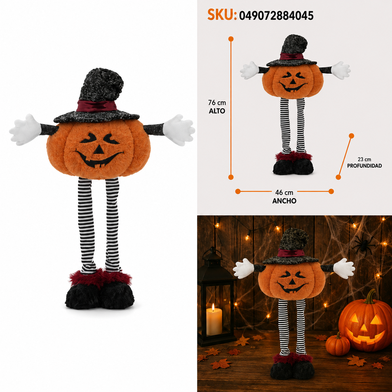 Calabaza Halloween con Patas Largas - Galerías el Triunfo