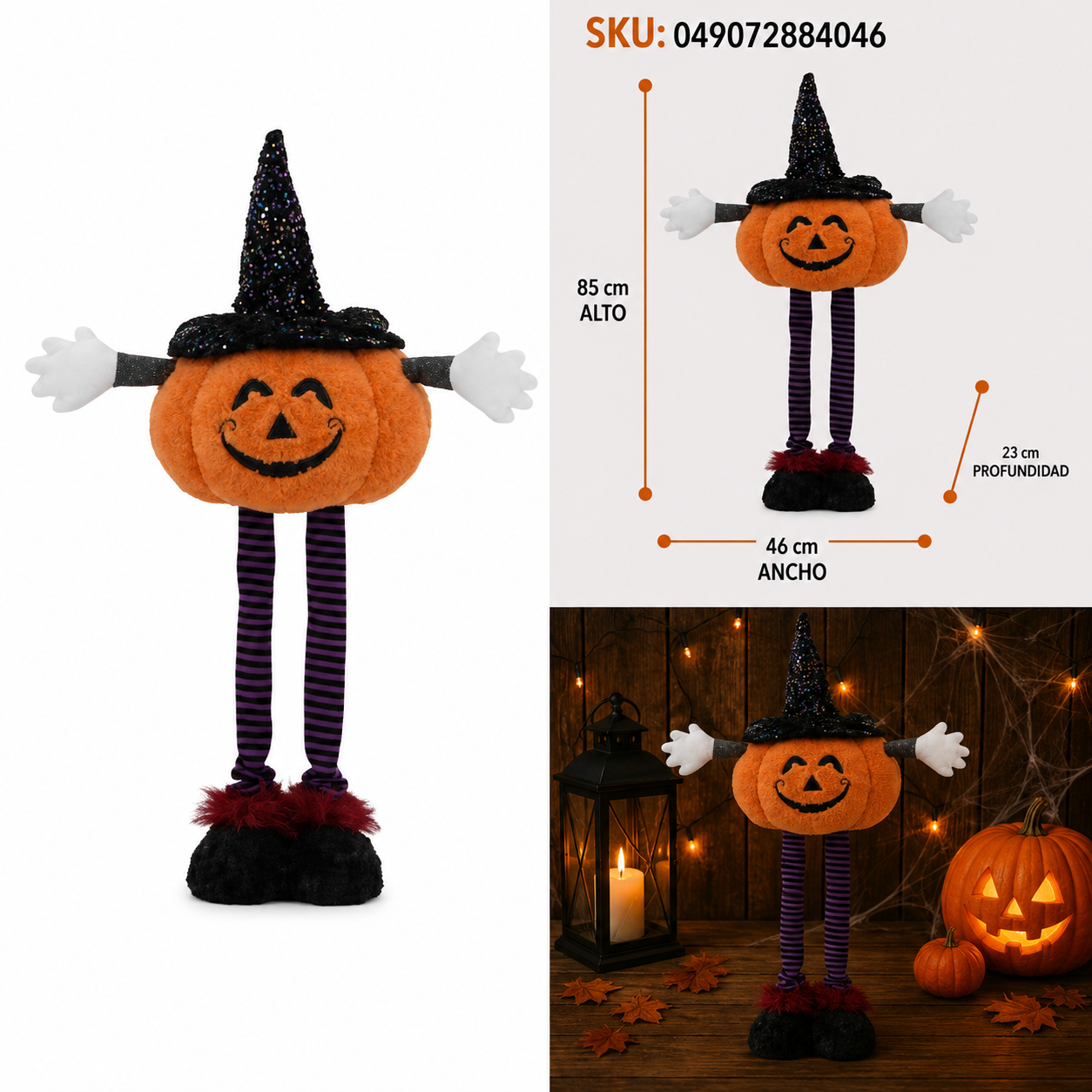 Calabaza Halloween con Patas Largas - Galerías el Triunfo