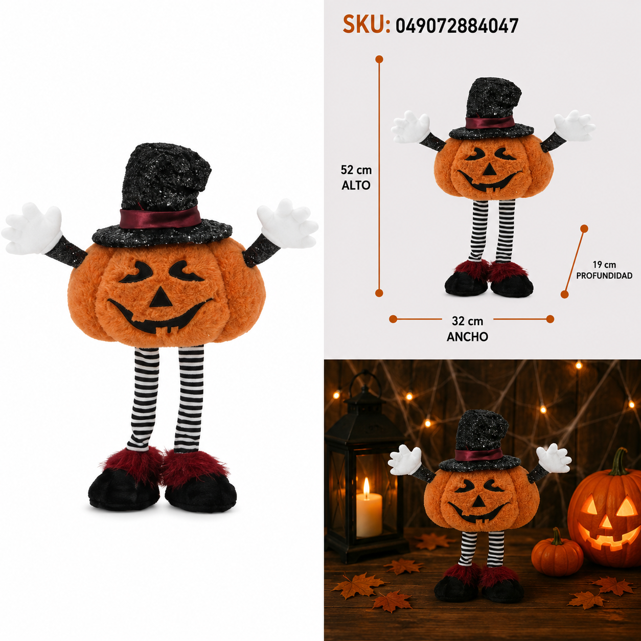 Calabaza Halloween con Patas Largas - Galerías el Triunfo