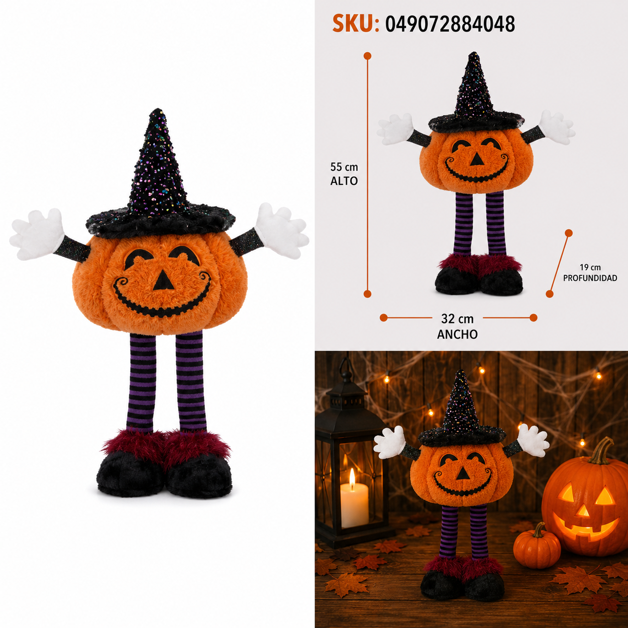 Calabaza Halloween con Patas Largas - Galerías el Triunfo