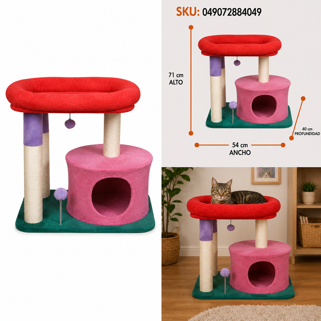 Rascador para Gatos Candy Pastel - Galerías el Triunfo