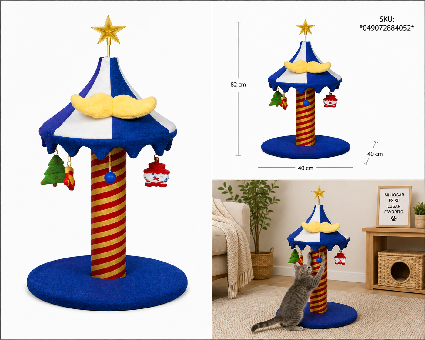 Rascador para Gatos Estilo Carrusel - Galerías el Triunfo