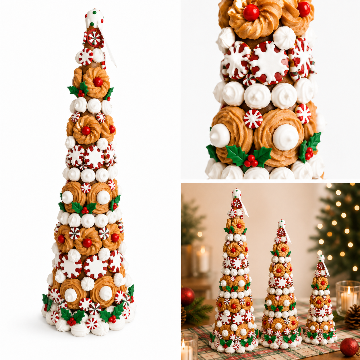 Árbol de Cono "Gourmet Sweet" con Galletas y Menta - Galerías el Triunfo