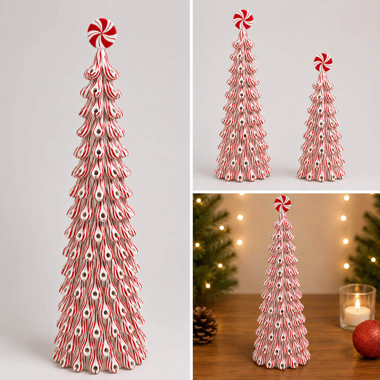 Árbol de Cono "Gourmet Sweet" Menta con Luz LED - Galerías el Triunfo