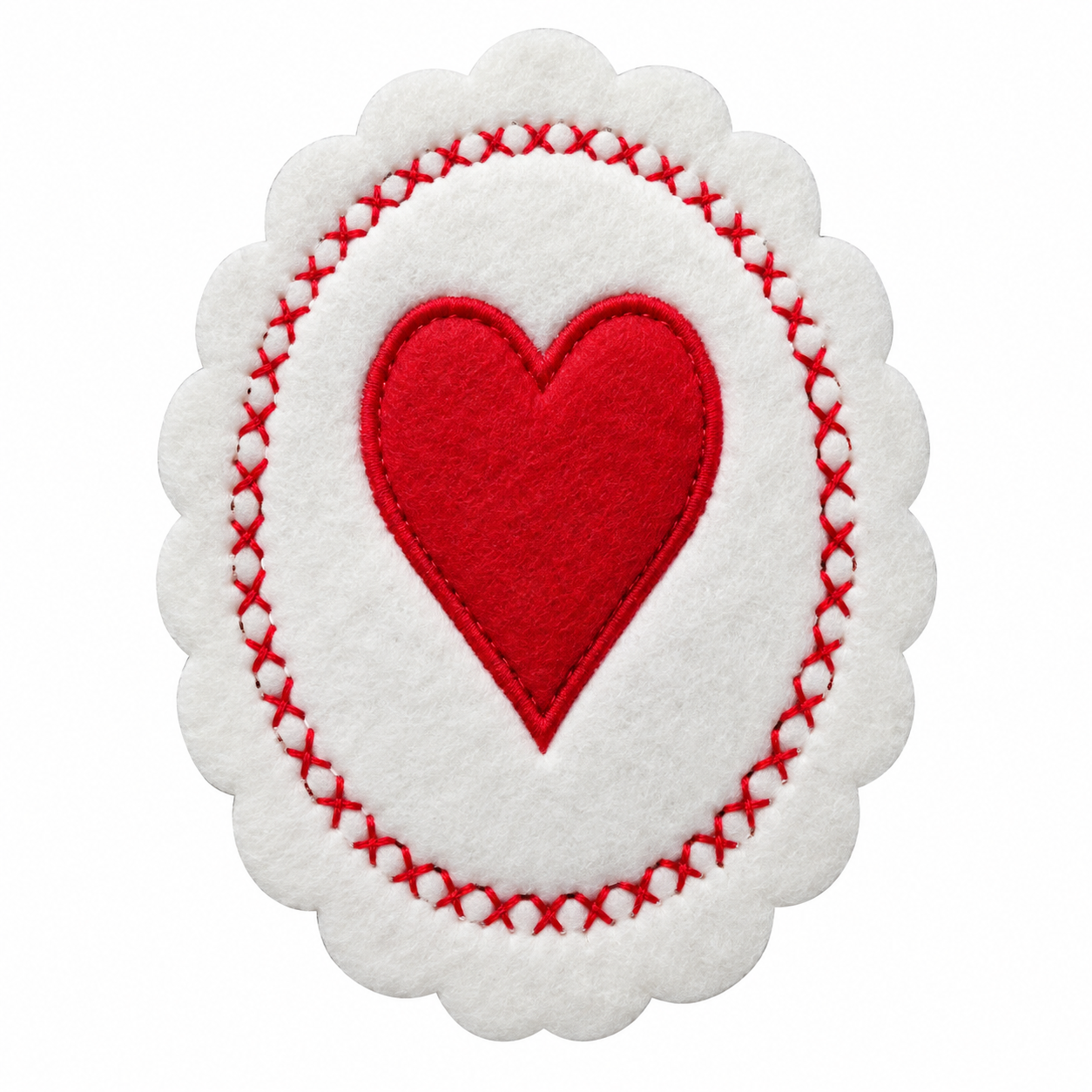 Set de 6 Portavasos de Fieltro con Corazón Rojo – Galerías el Triunfo