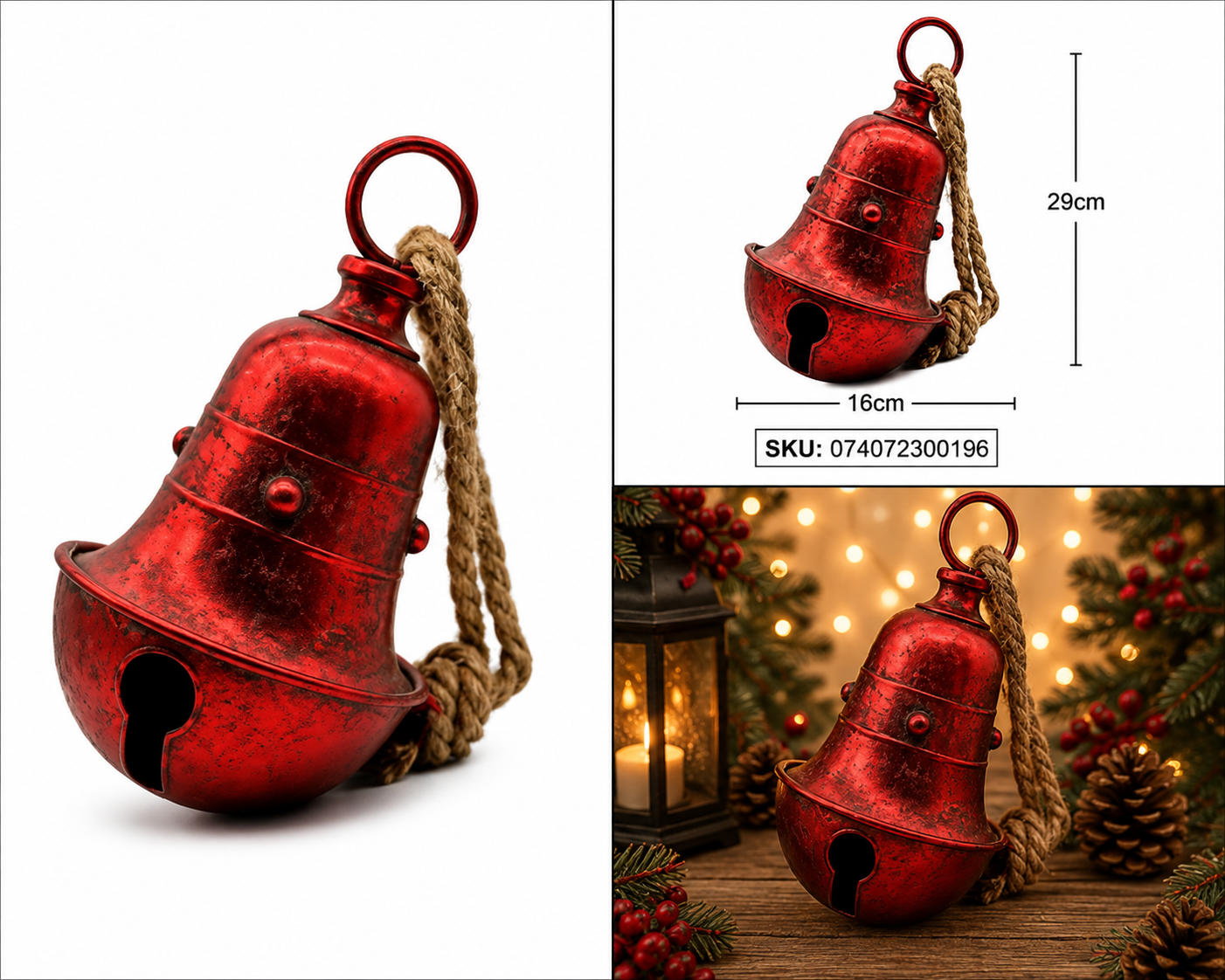 Campana Tipo Pera Roja Vintage – Galerías el Triunfo