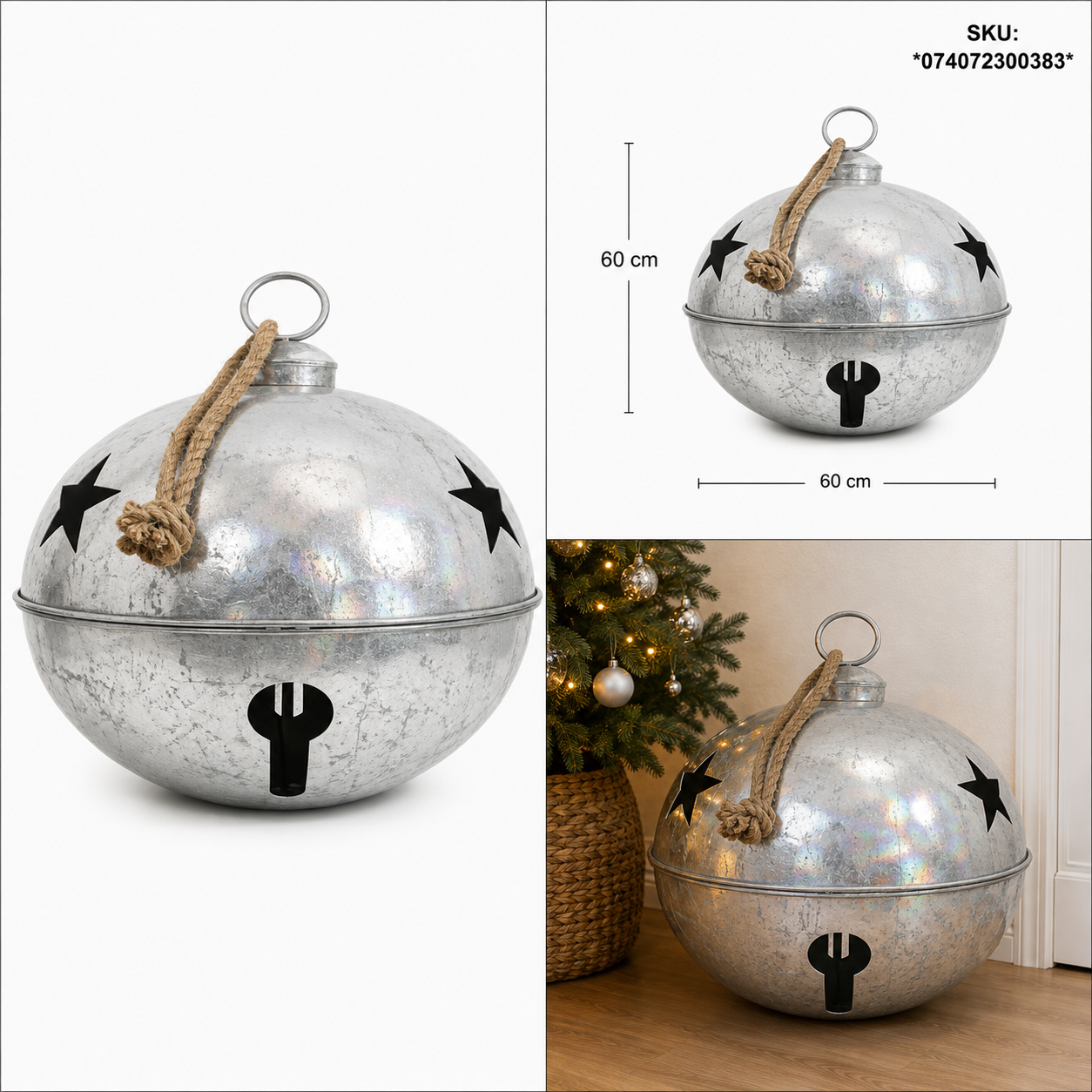 Cascabel Iridiscente Vintage con Estrellas Caladas – Galerías el Triunfo