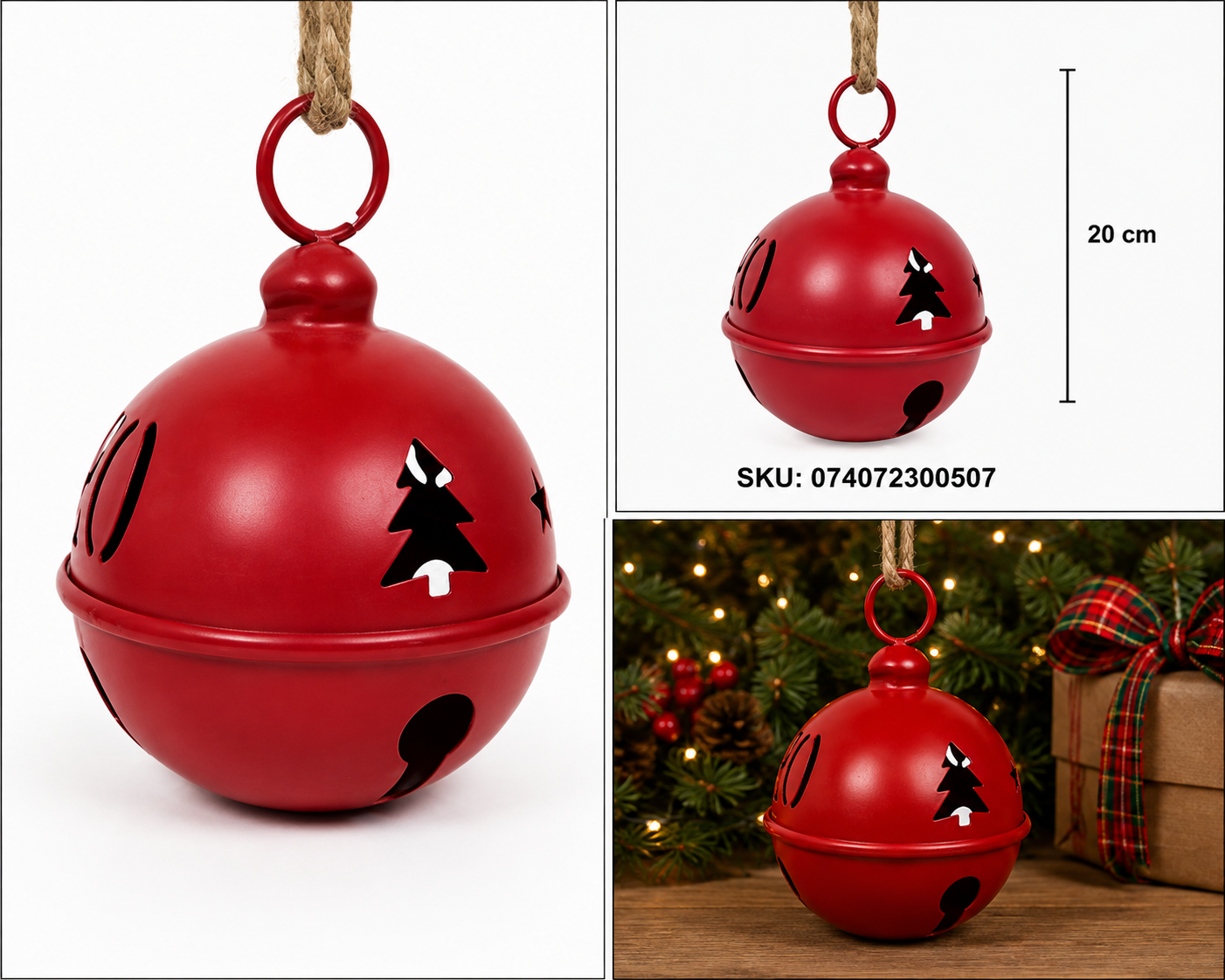 Cascabel Rojo Mate con Pinos Calados – Galerías el Triunfo