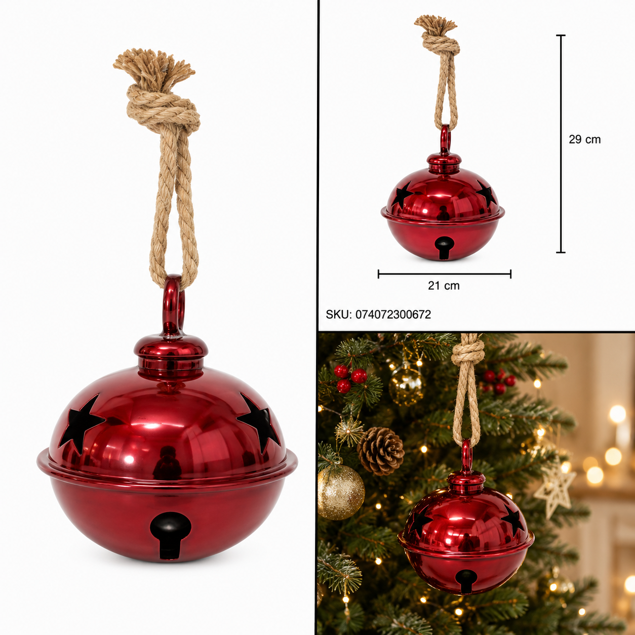 Cascabel Rojo Borgoña con Estrellas Caladas – Galerías el Triunfo