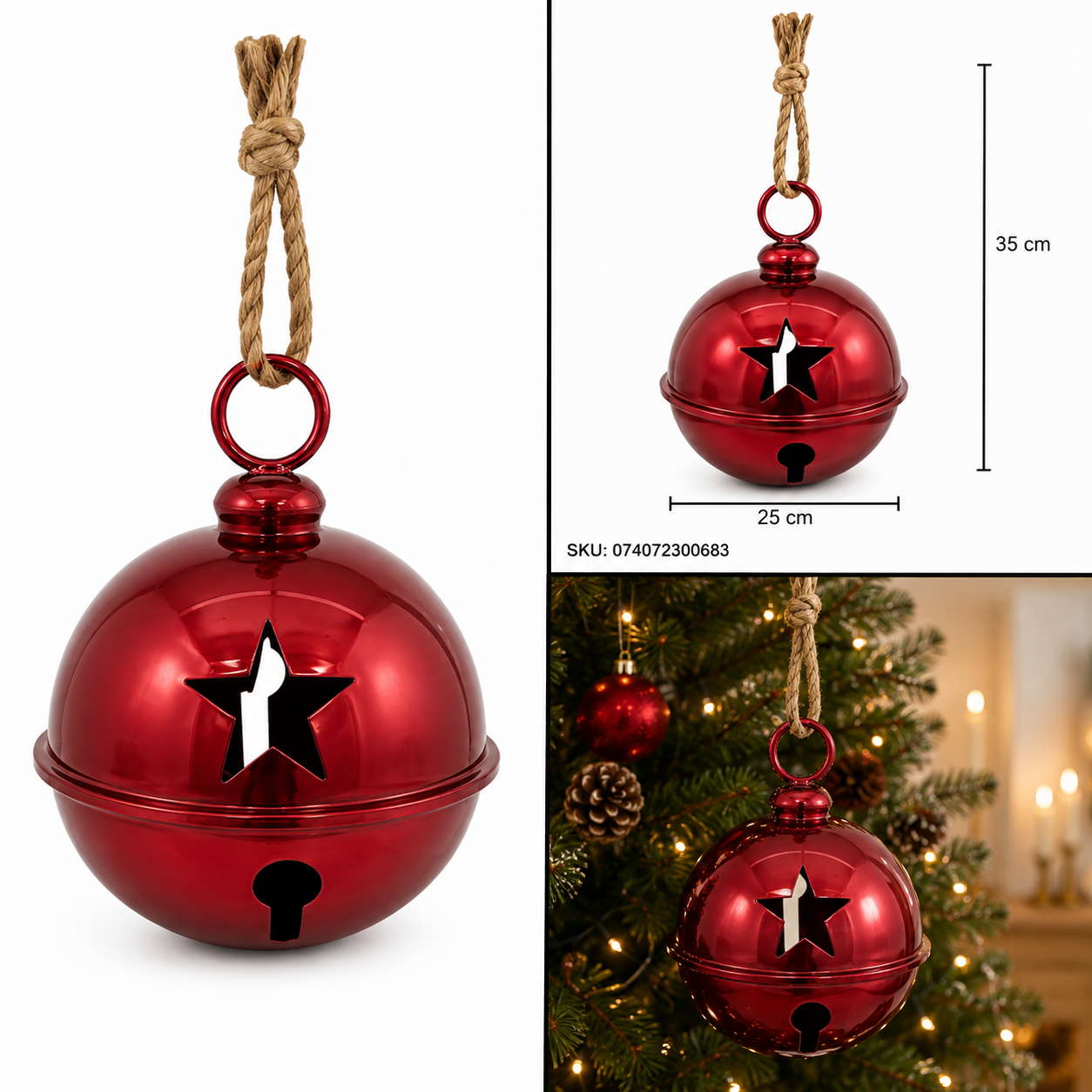 Cascabel Rojo Borgoña con Estrellas Caladas – Galerías el Triunfo