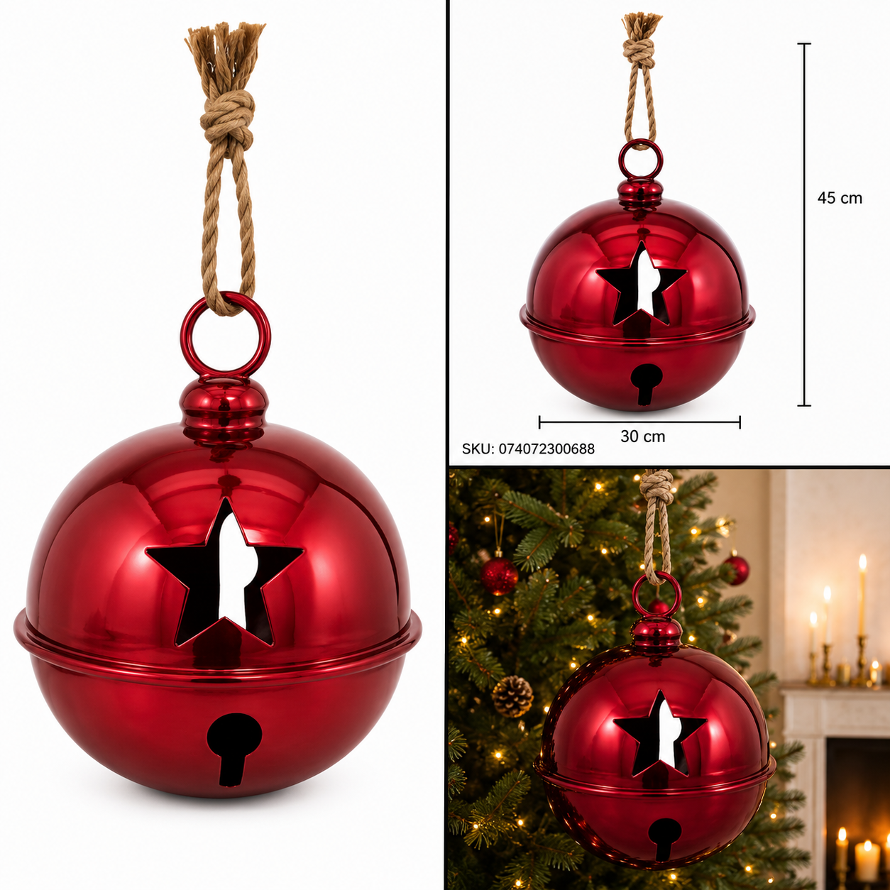 Cascabel Rojo Borgoña con Estrellas Caladas – Galerías el Triunfo