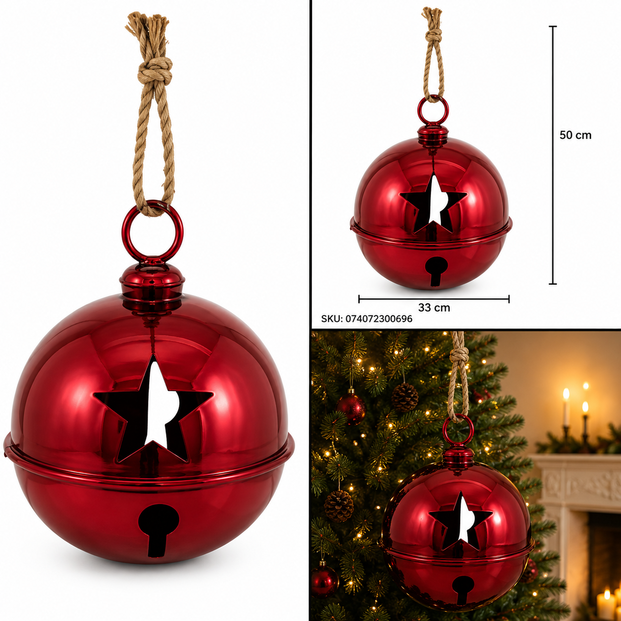 Cascabel Rojo Borgoña con Estrellas Caladas – Galerías el Triunfo