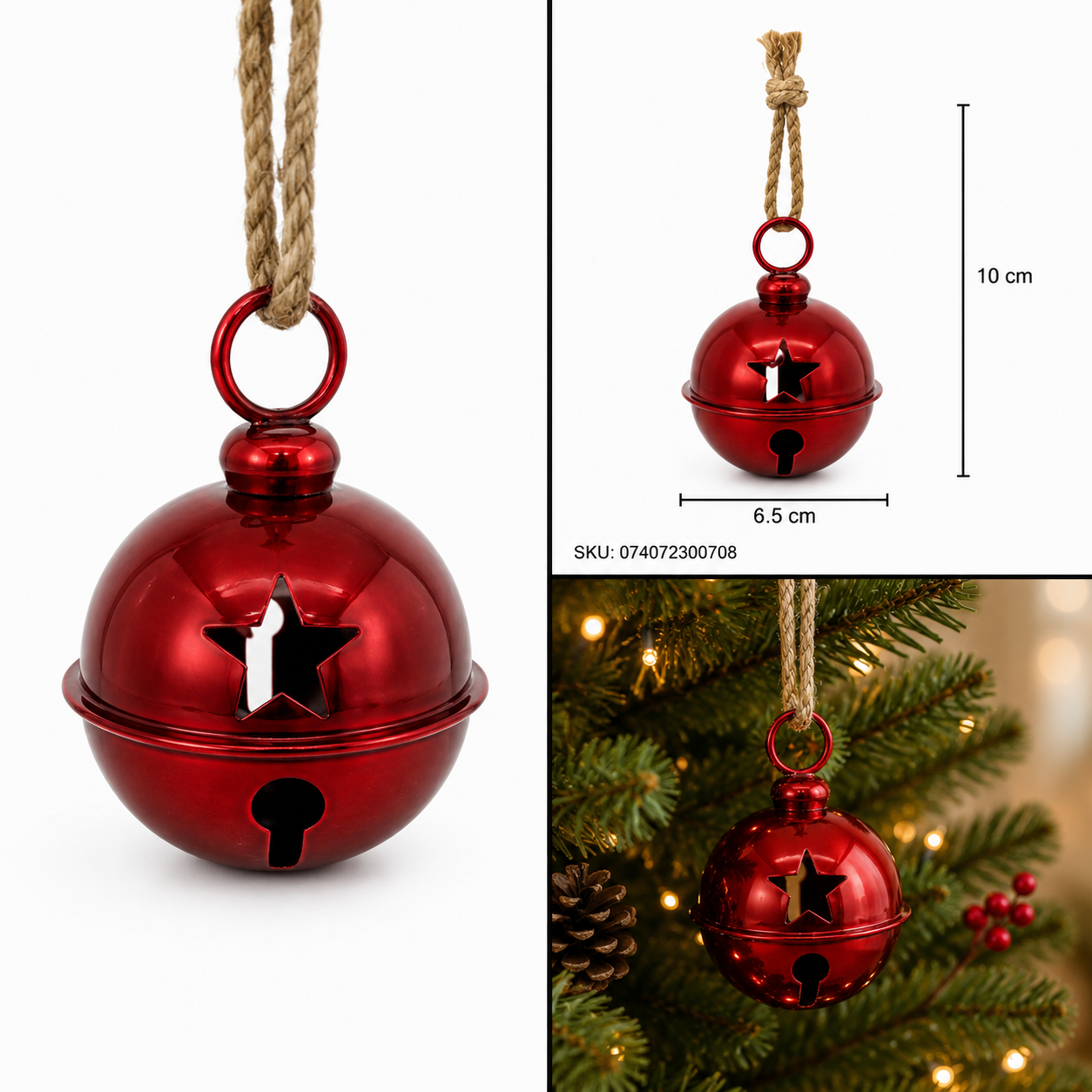 Cascabel Rojo Borgoña con Estrellas Caladas – Galerías el Triunfo
