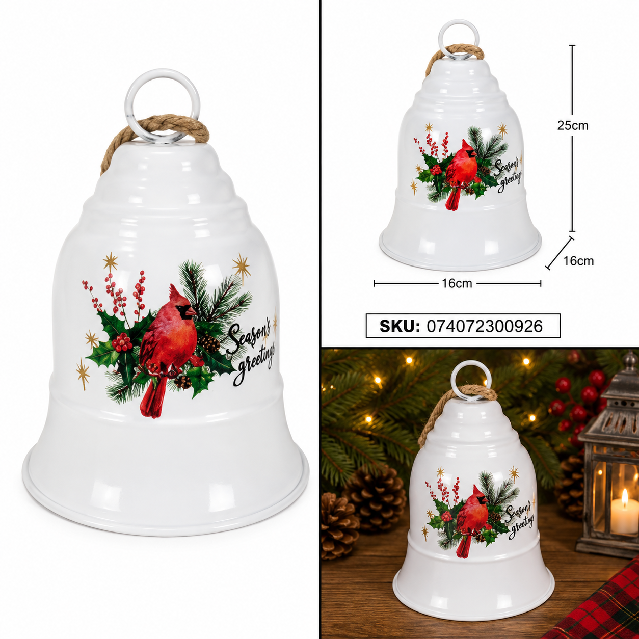 Campana Blanca con Cardenal Rojo – Galerías el Triunfo