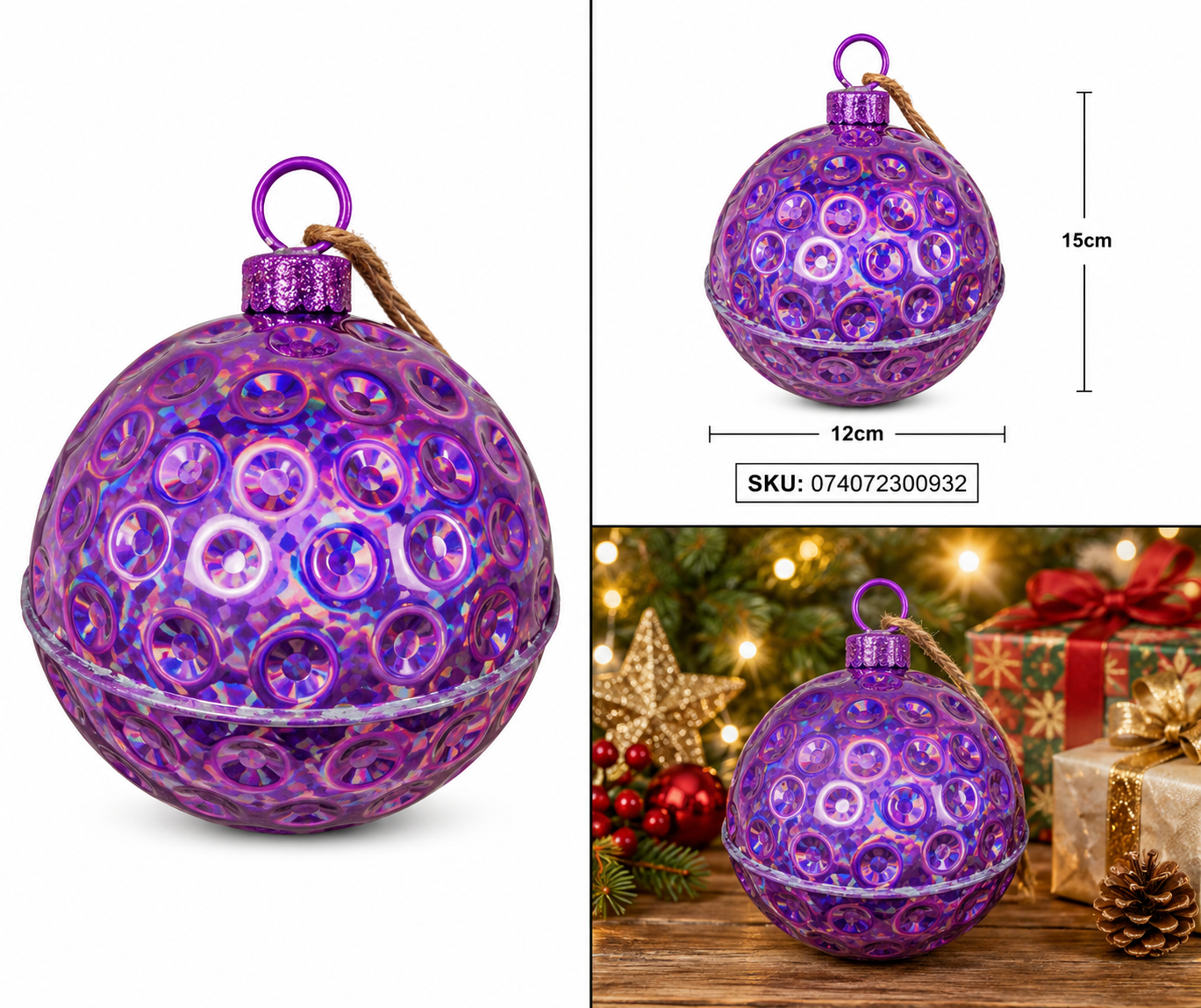 Cascabel Martillado Iridiscente Morado – Galerías el Triunfo