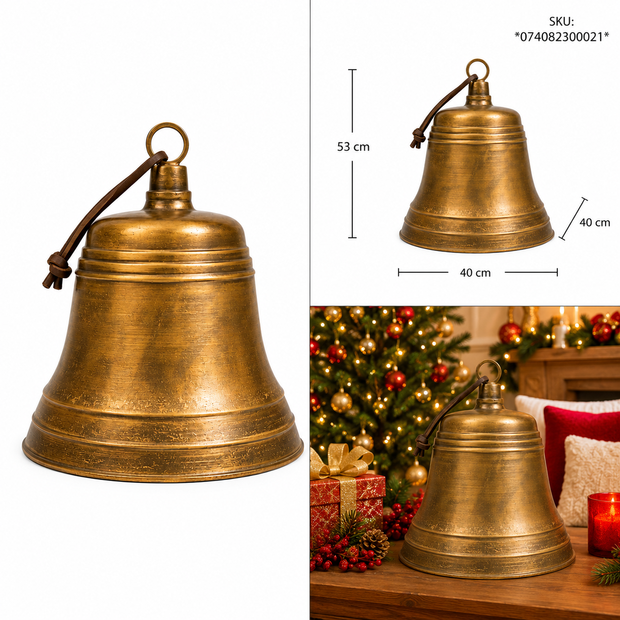 Campana Colgante Oro Ámbar Iridiscente – Galerías el Triunfo